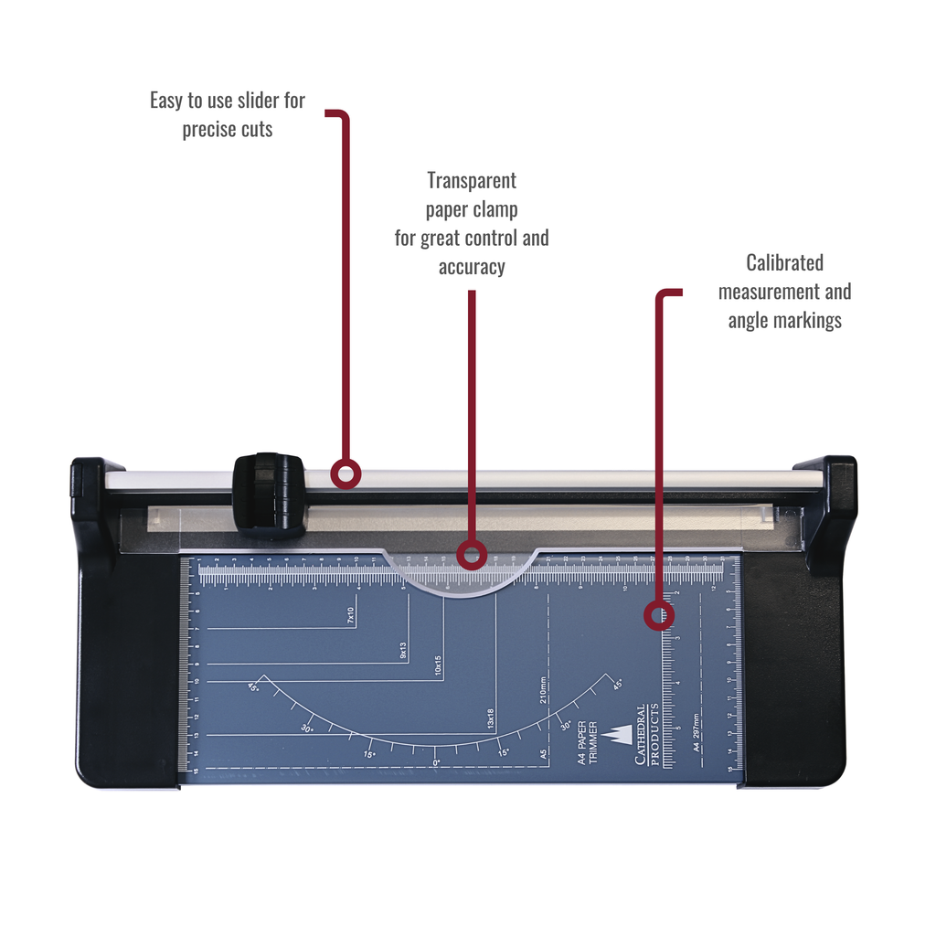 A4 Rotary Paper Trimmer Cutter with Metal Base