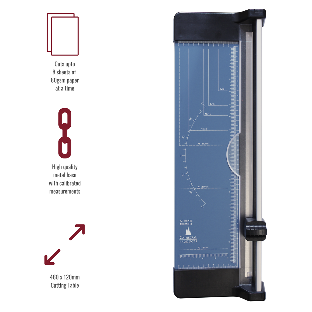 A3 Rotary Paper Trimmer Cutter with Metal Base