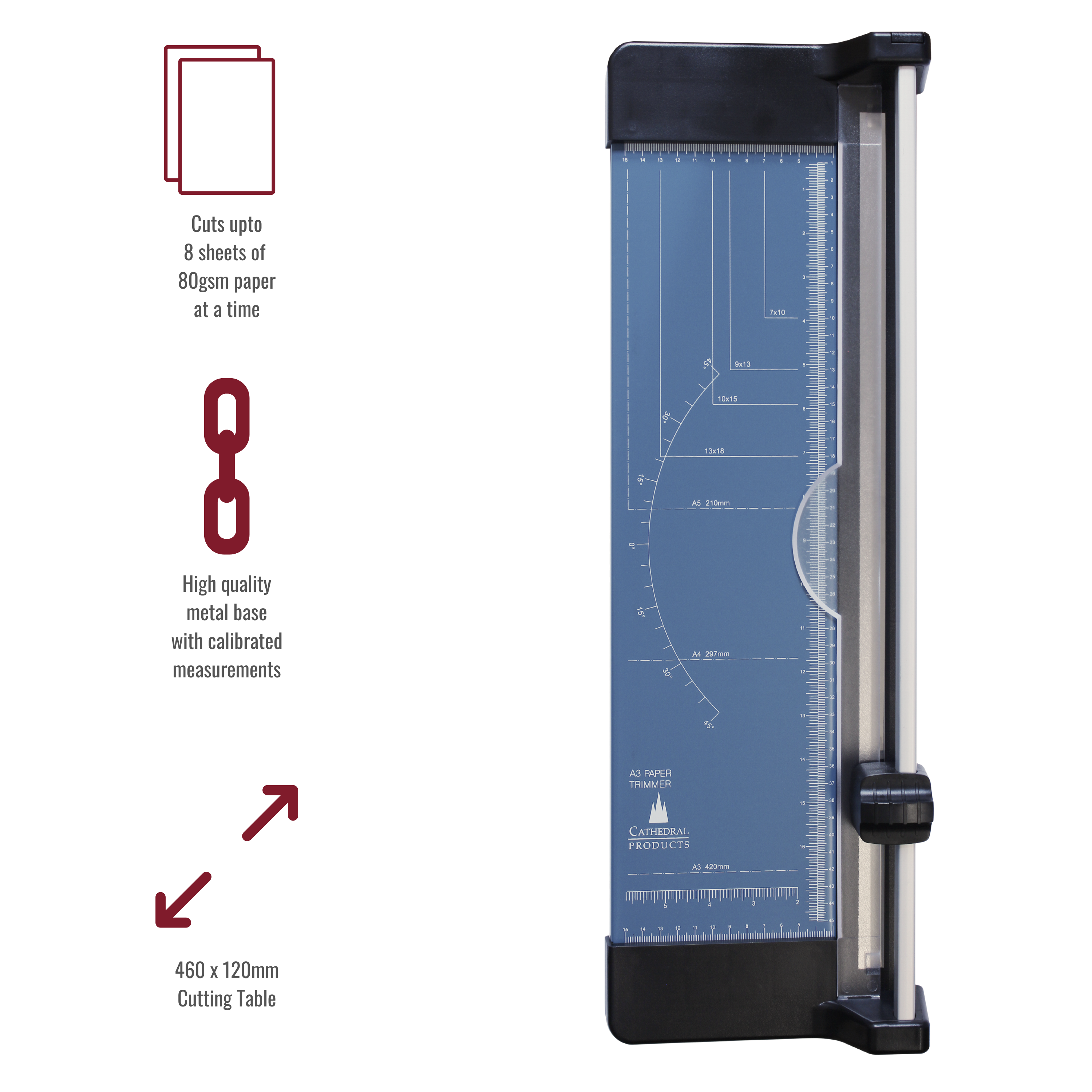 A3 Rotary Paper Trimmer Cutter with Metal Base