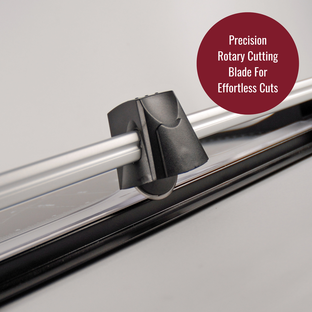 A4 Black Rotary Paper Trimmer with Metal Base