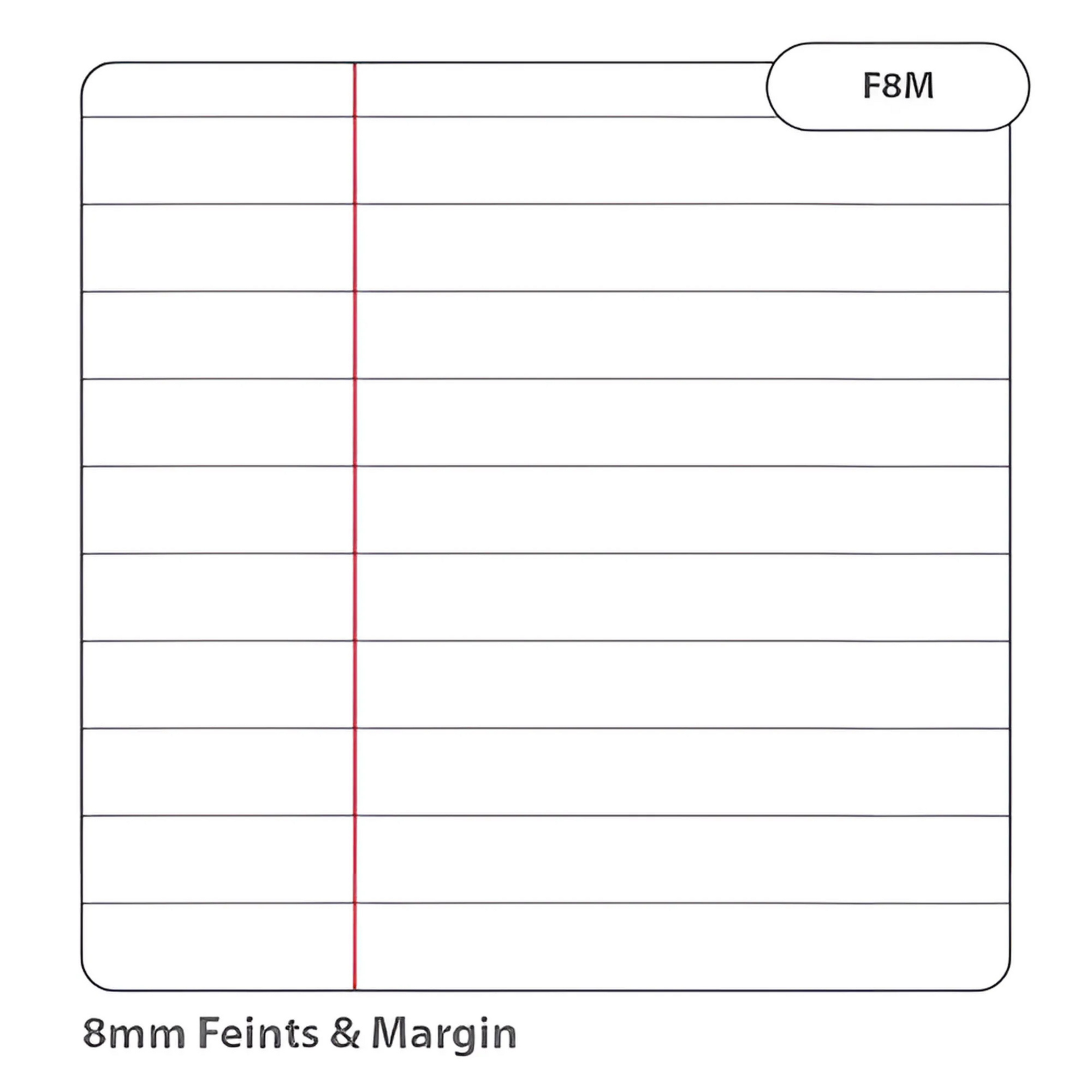 Exercise Book 9x7 Inch – 8mm Ruled with Margin – 80 Pages – Pack of 100