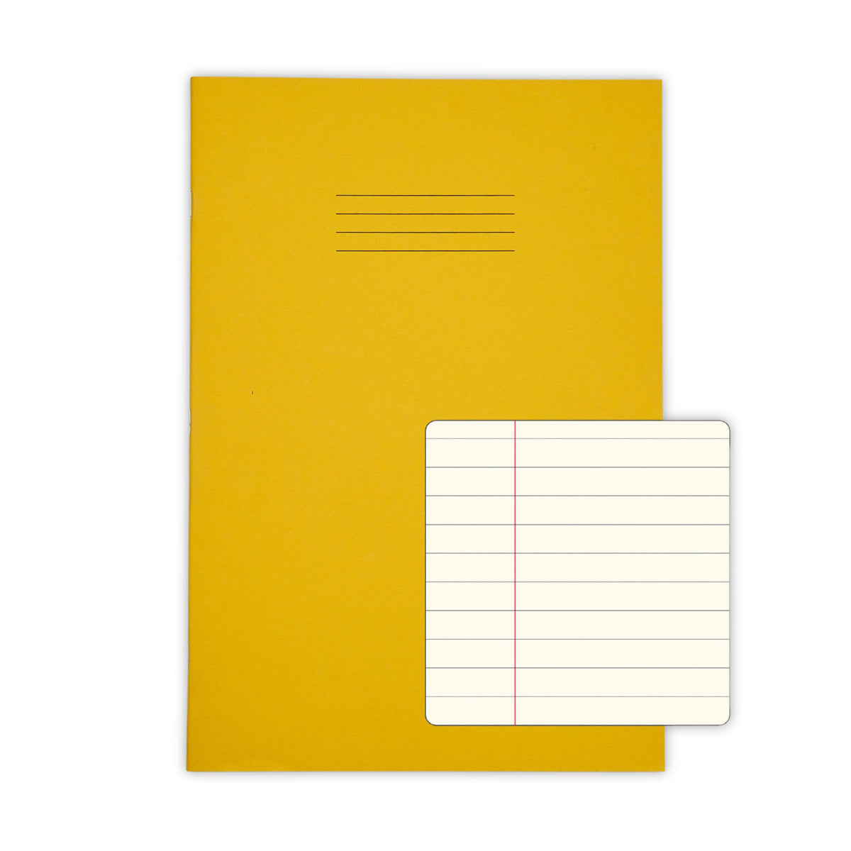 SEN A4 Exercise Books, 8mm Feint, Yellow – Pack of 10