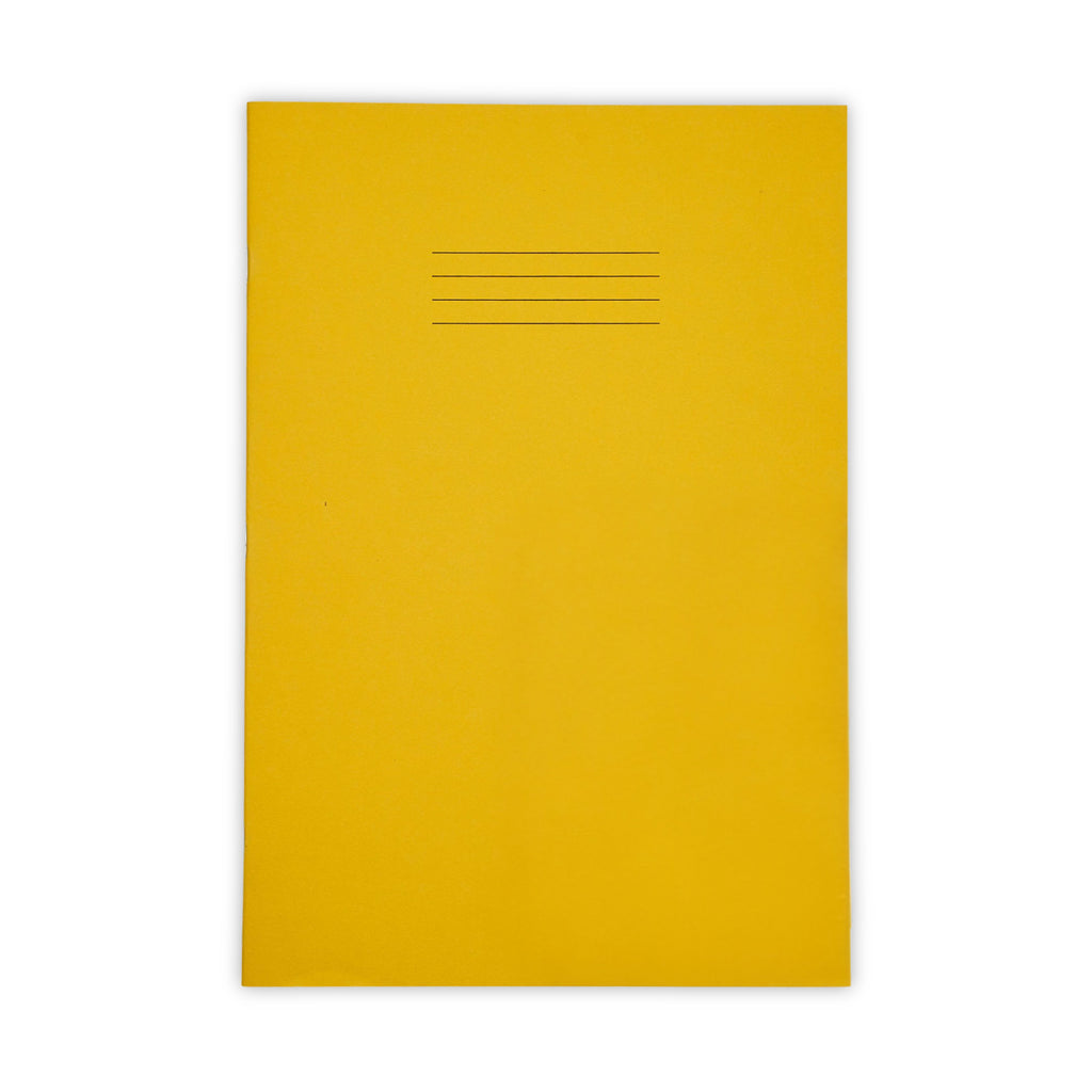 SEN A4 Exercise Books, 8mm Feint, Yellow – Pack of 10