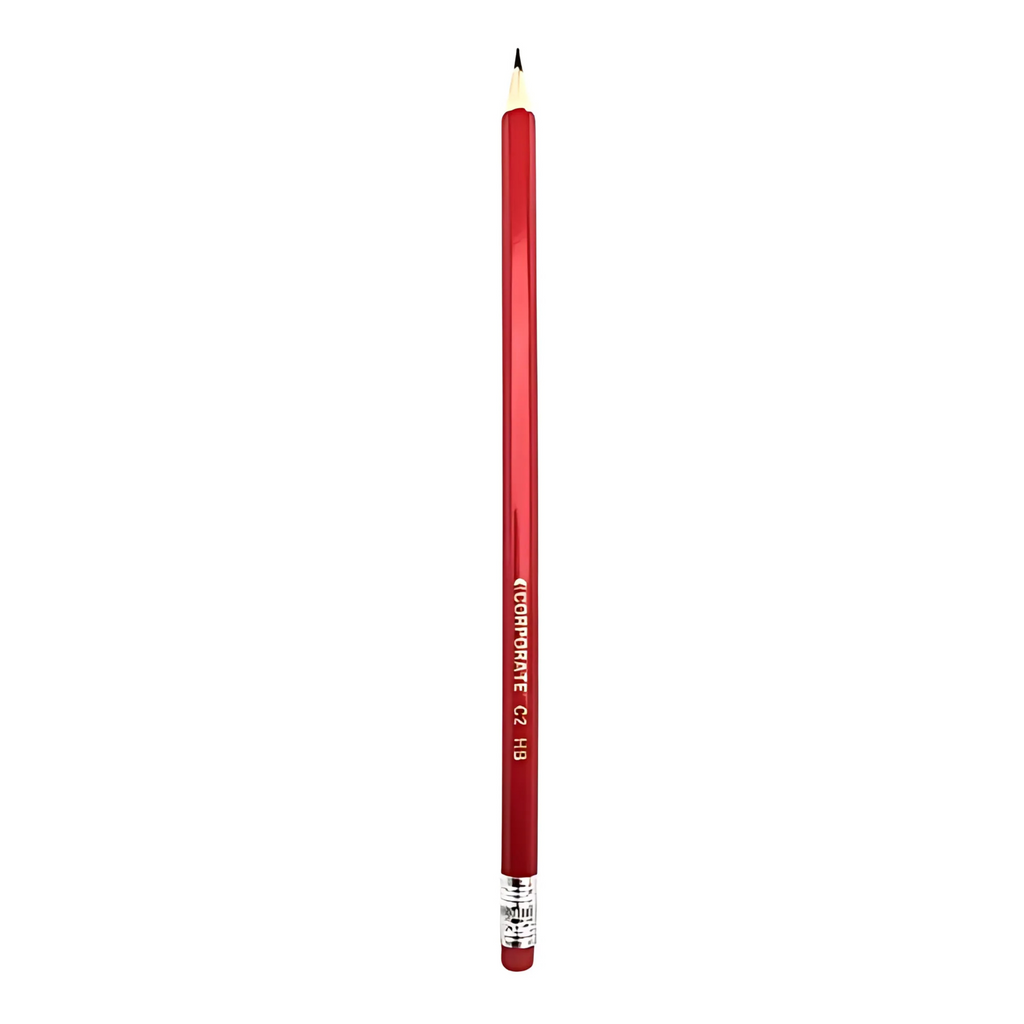 HB Wooden Pencils with Erasers – Pack of 12