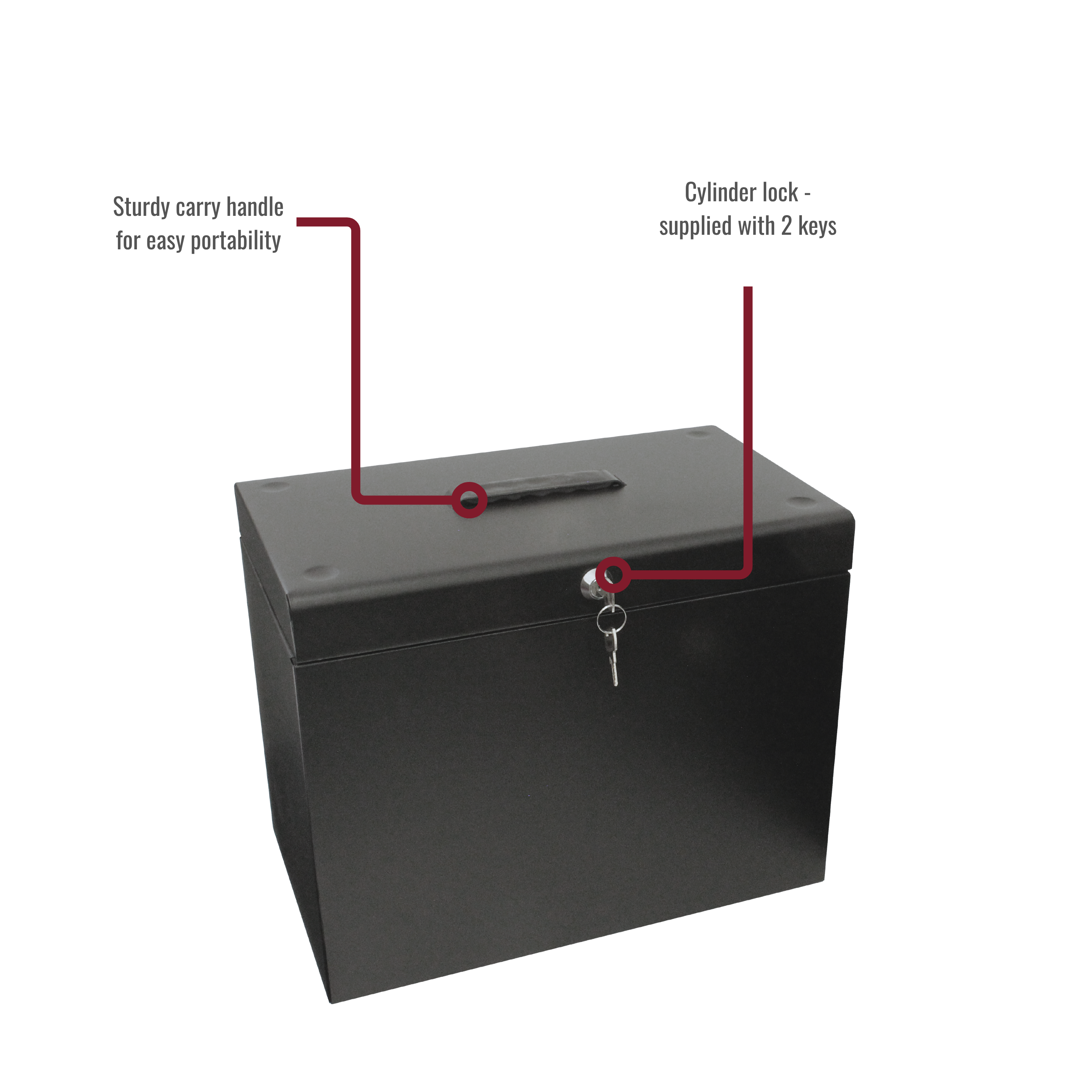 A4 Steel Home File Box