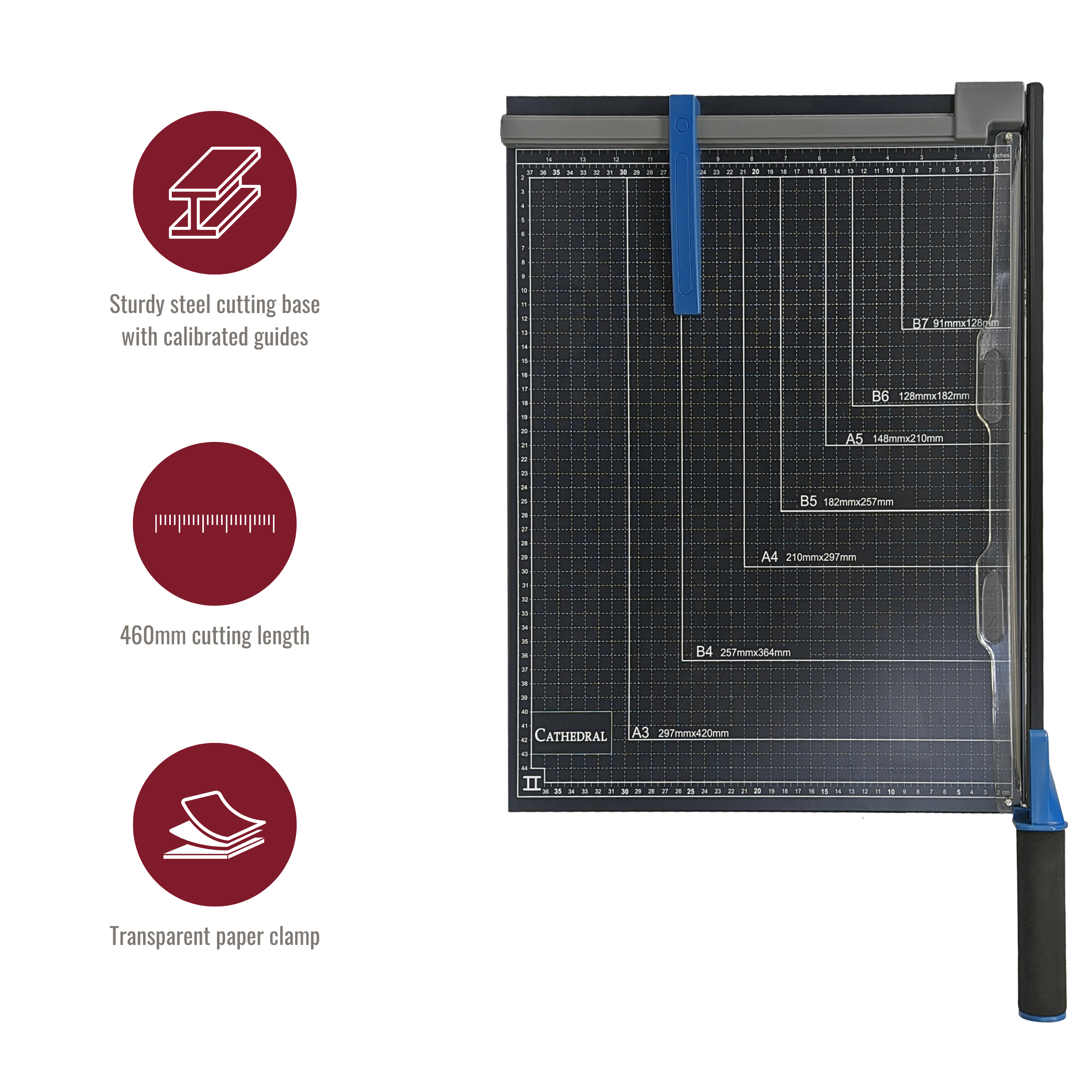 A3 Paper Guillotine Cutter with Metal Base