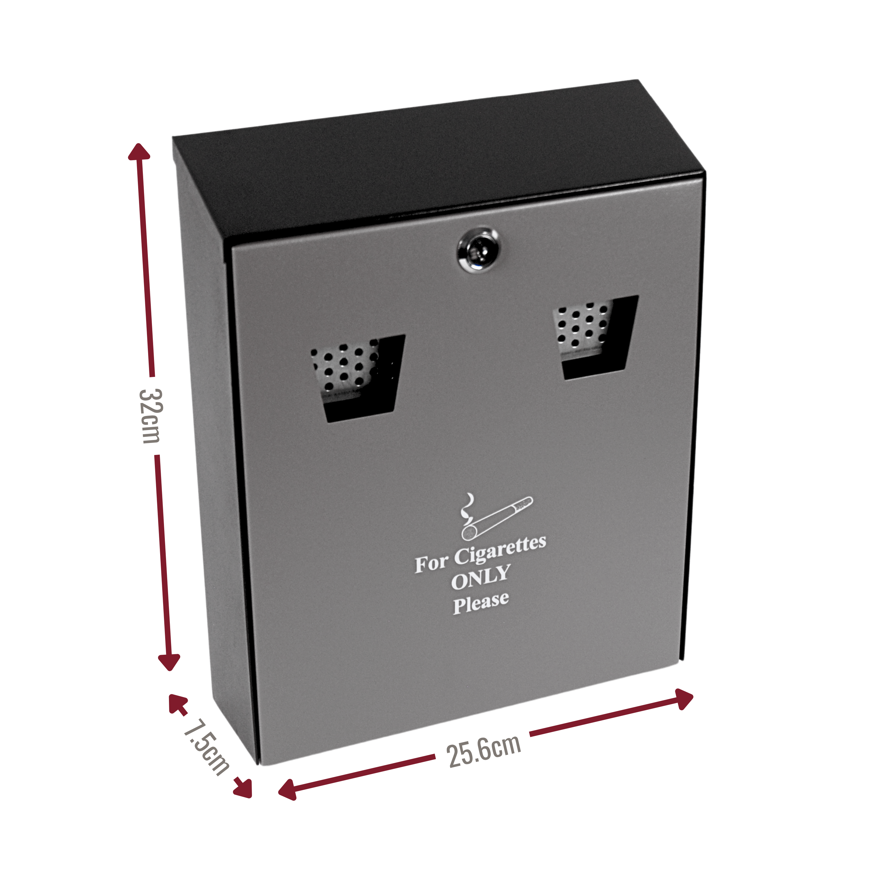 Wall Mounted Ash Bin - 3.1L Capacity