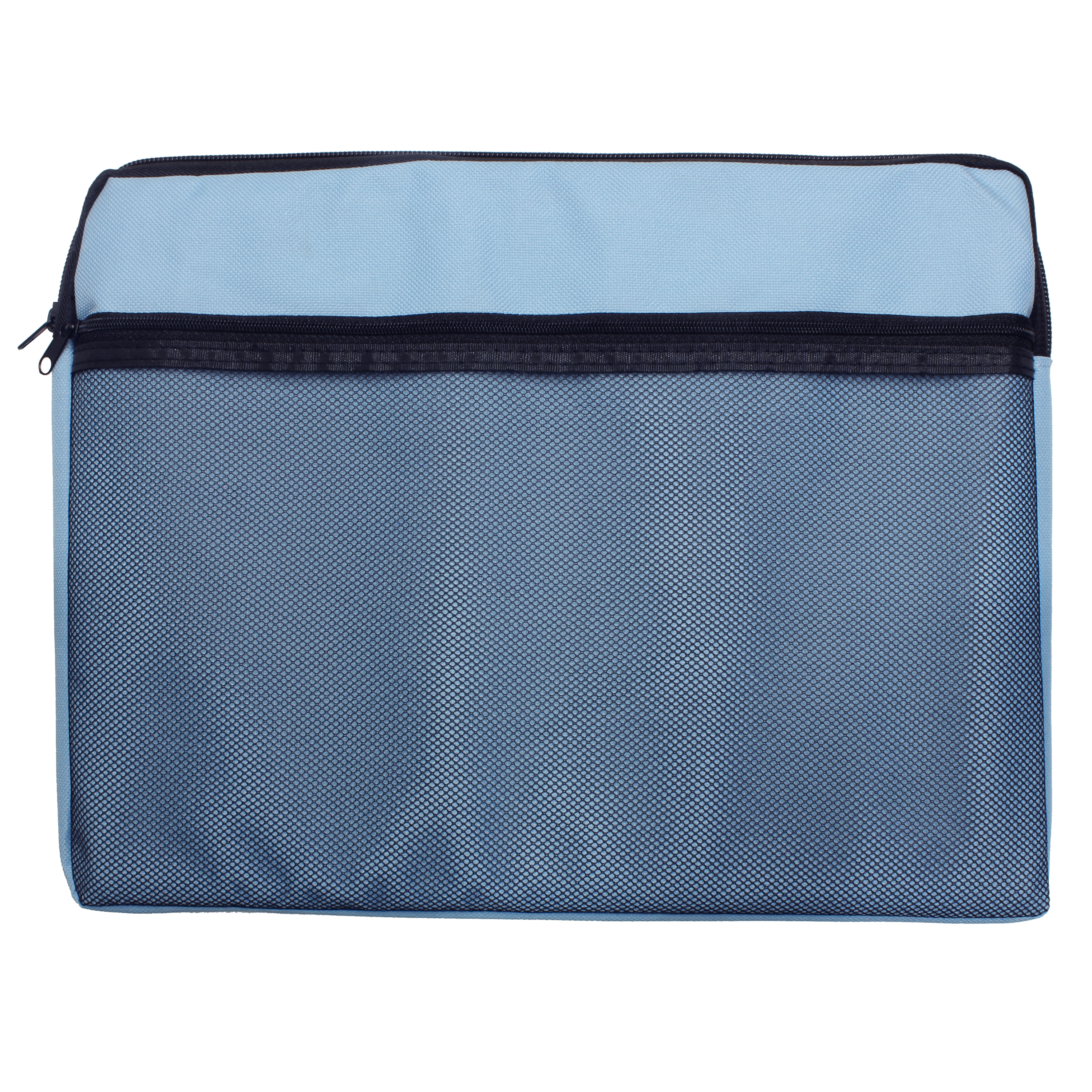 A4 Canvas Document Bag with Zip and Outer Mesh Pocket