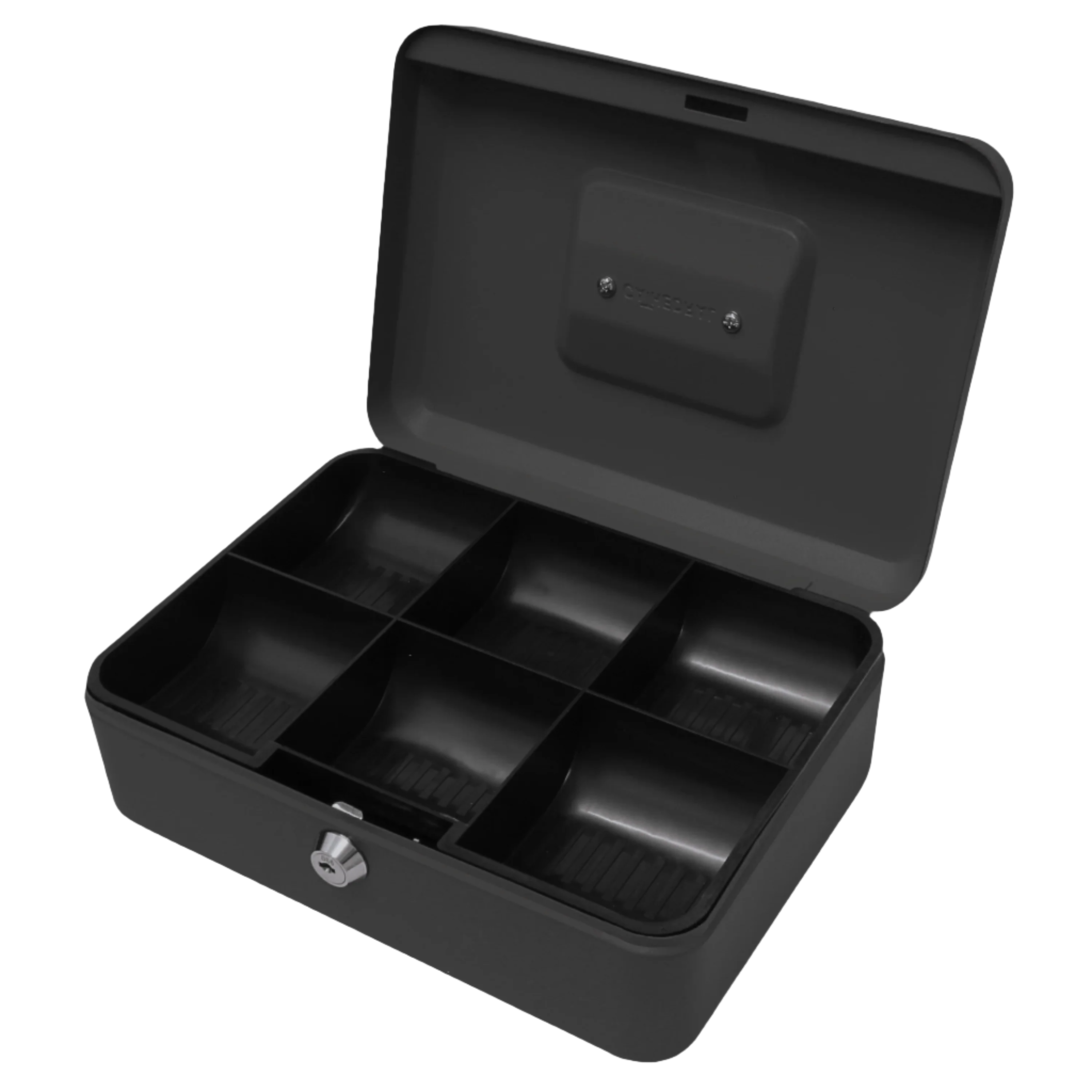 Key Lockable Cash Box with Lift Out  Compartment Coin Tray - 4-12 Inch