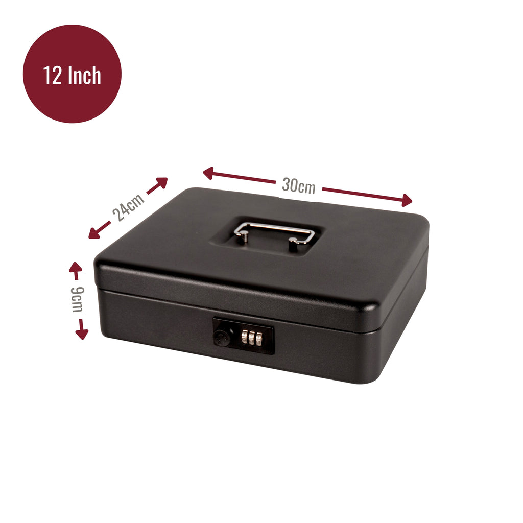 Steel Cash Box with Combination Lock 6-12Inches