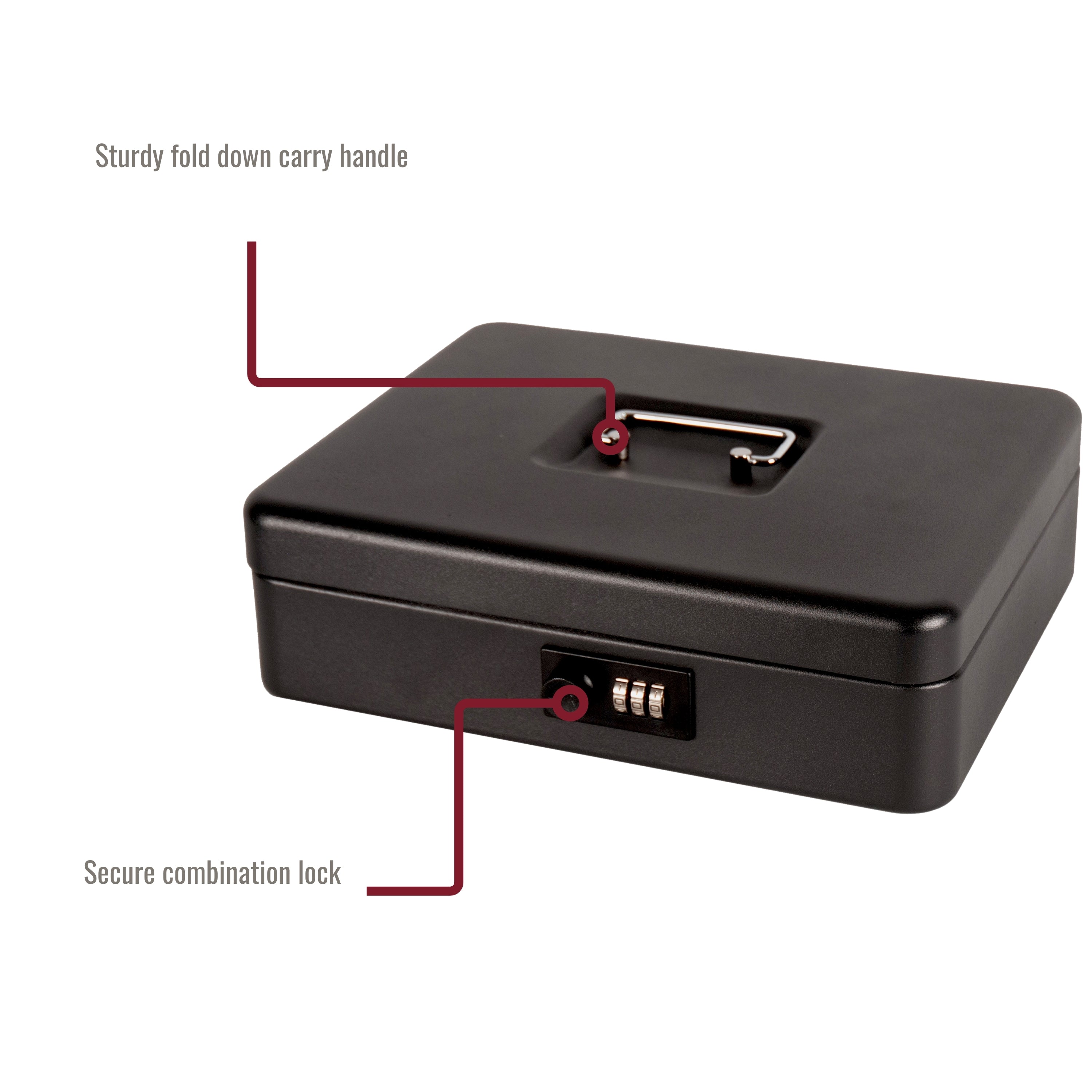Steel Cash Box with Combination Lock 6-12Inches