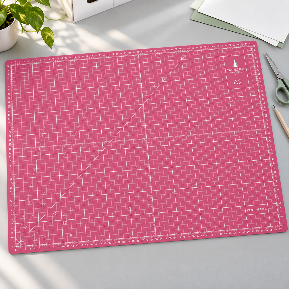 A2 Pink Double-Sided Self-Healing Cutting Mat (600 × 420 mm)