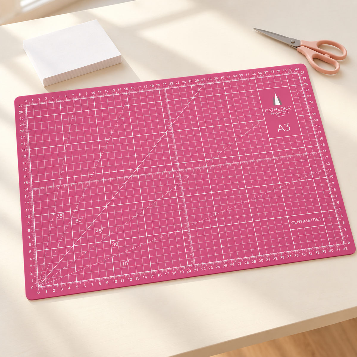A3 Pink Double-Sided Self-Healing Cutting Mat (420 × 300 mm)
