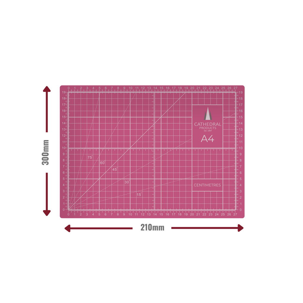 A4 Pink Double-Sided Self-Healing Cutting Mat (300 × 210 mm)