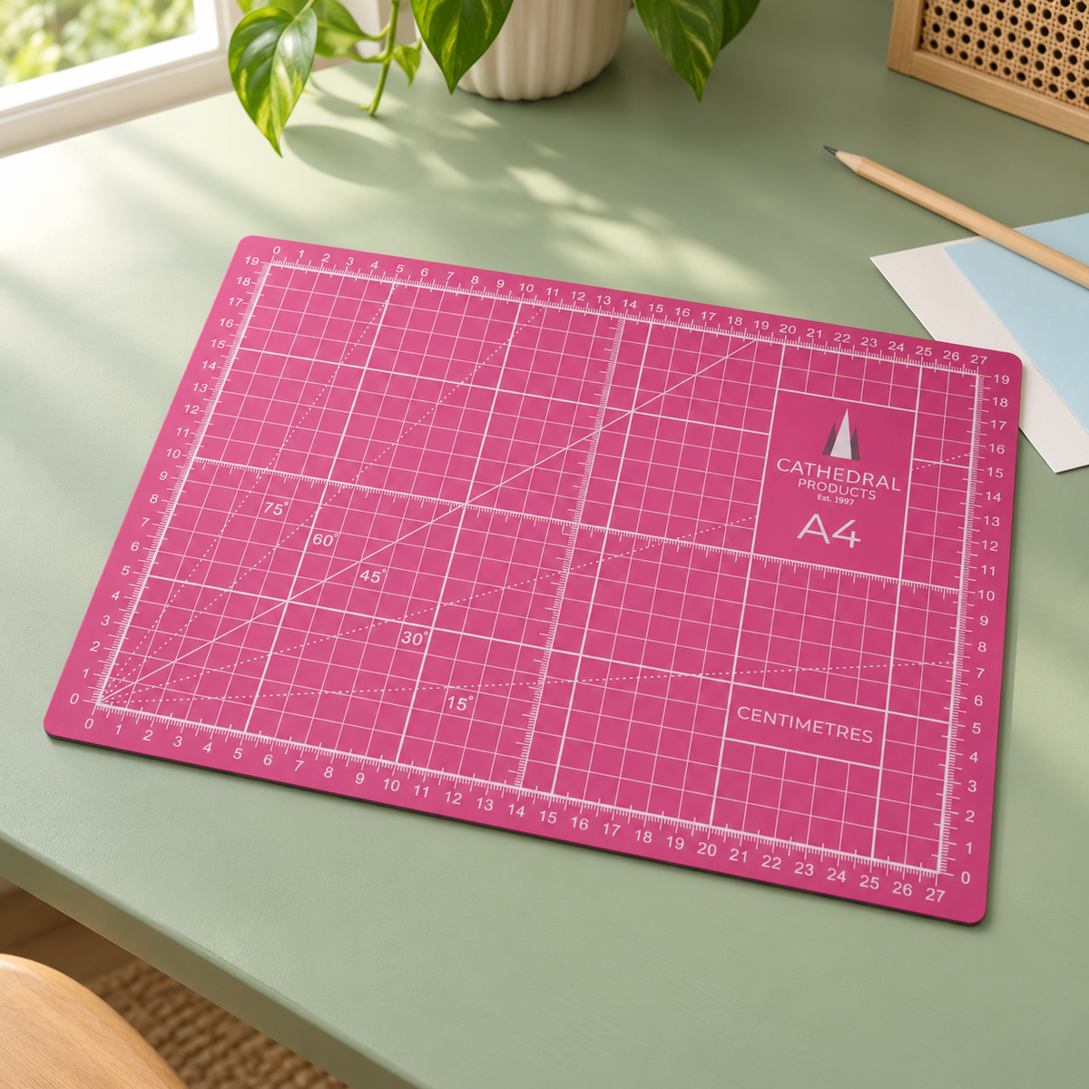 A4 Pink Double-Sided Self-Healing Cutting Mat (300 × 210 mm)