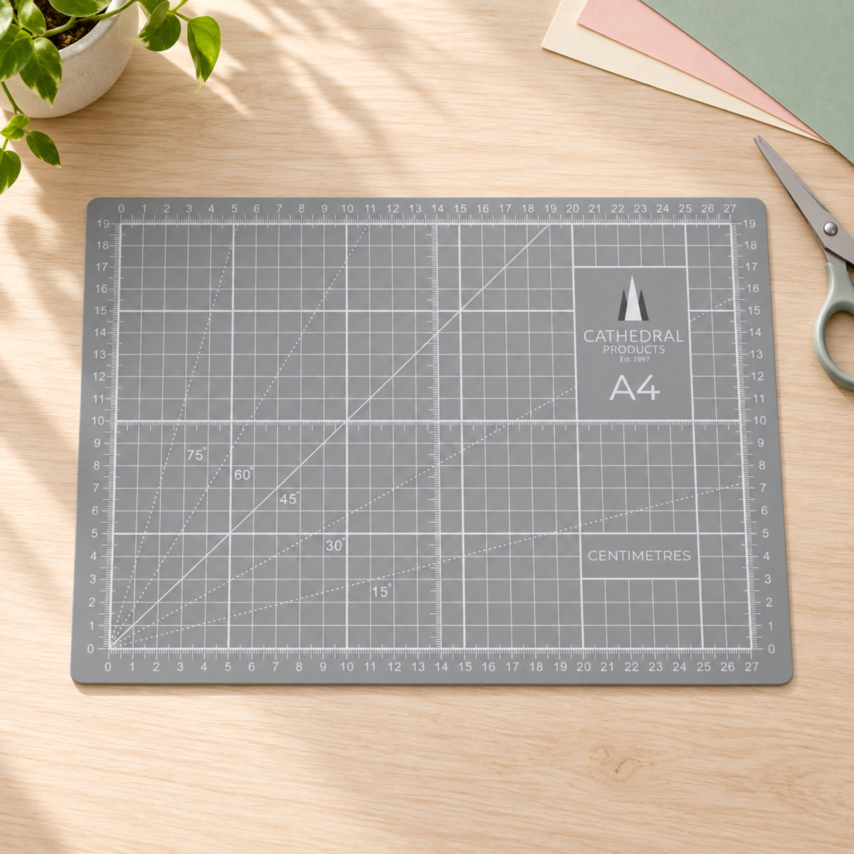 A4 Grey Double-Sided Self-Healing Cutting Mat (300 × 210 mm)