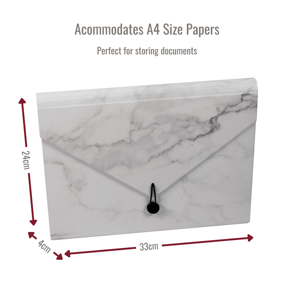 Elegant Marble Design 13-Pocket Expanding File