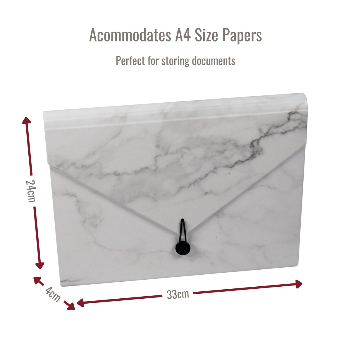 Elegant Marble Design 13-Pocket Expanding File