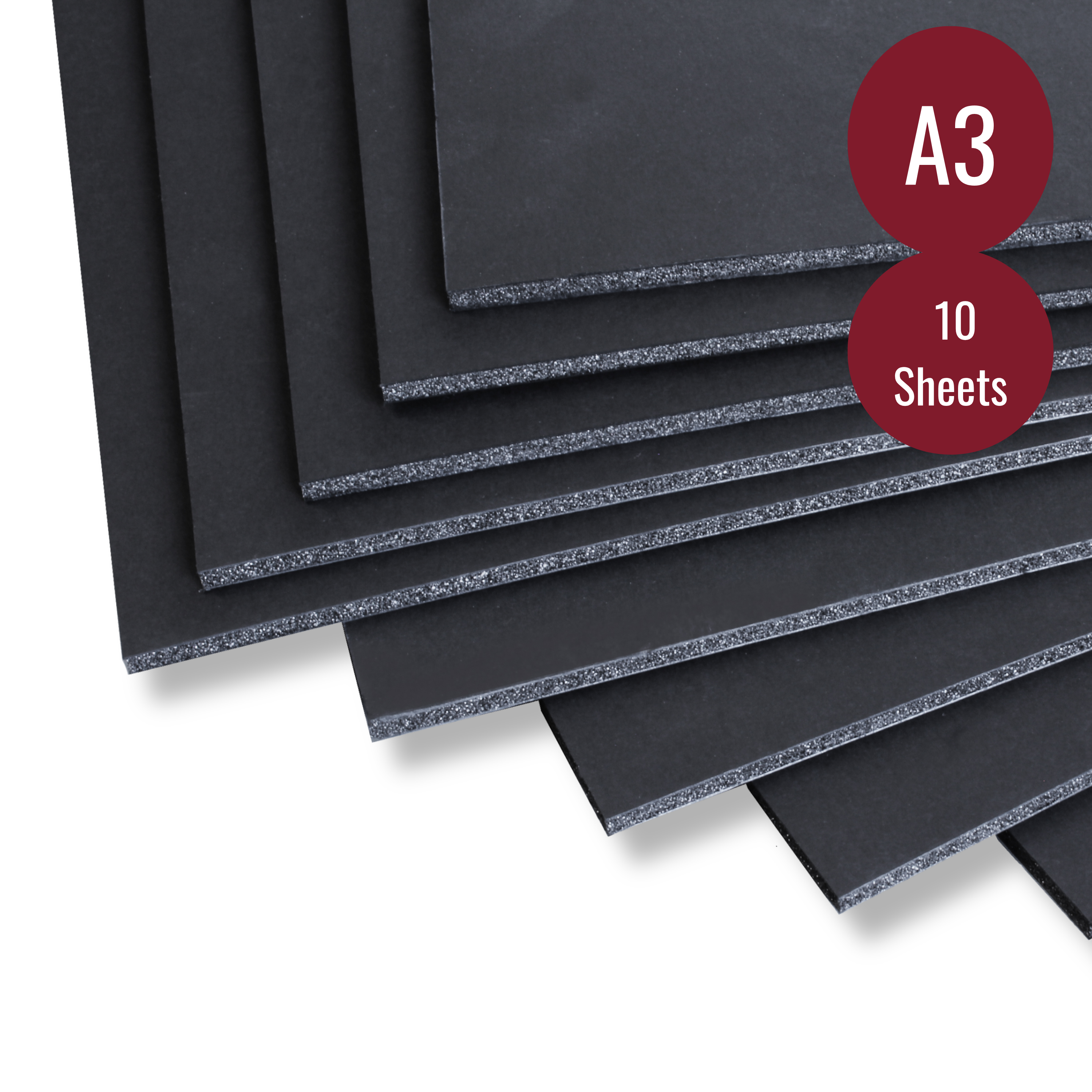 Black 5mm Foamboard - A3 Size (297 x 420mm) - Pack of 10
