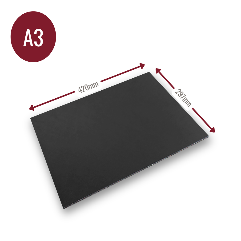Black 5mm Foamboard - A3 Size (297 x 420mm) - Pack of 10