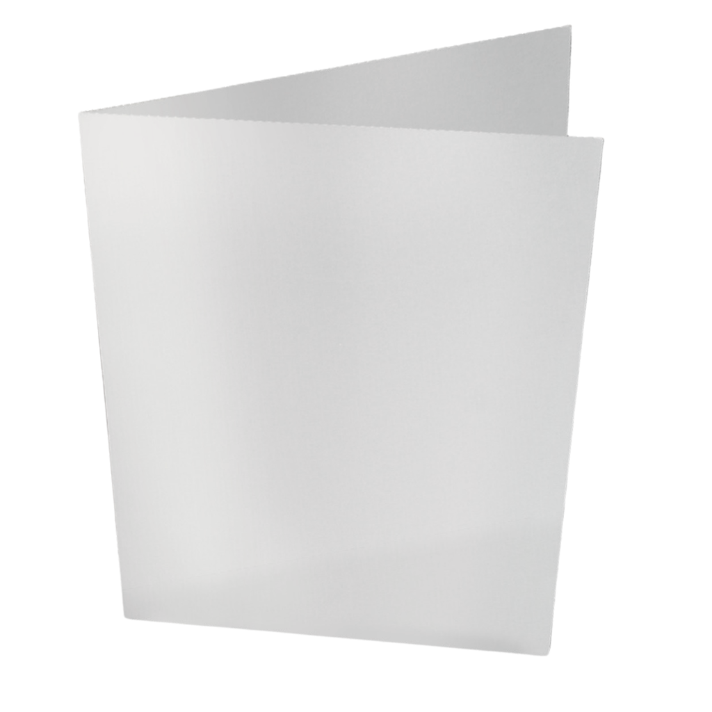 White Gloss 250gsm Card Presentation Folders with Business Card Holder - Pack of 50