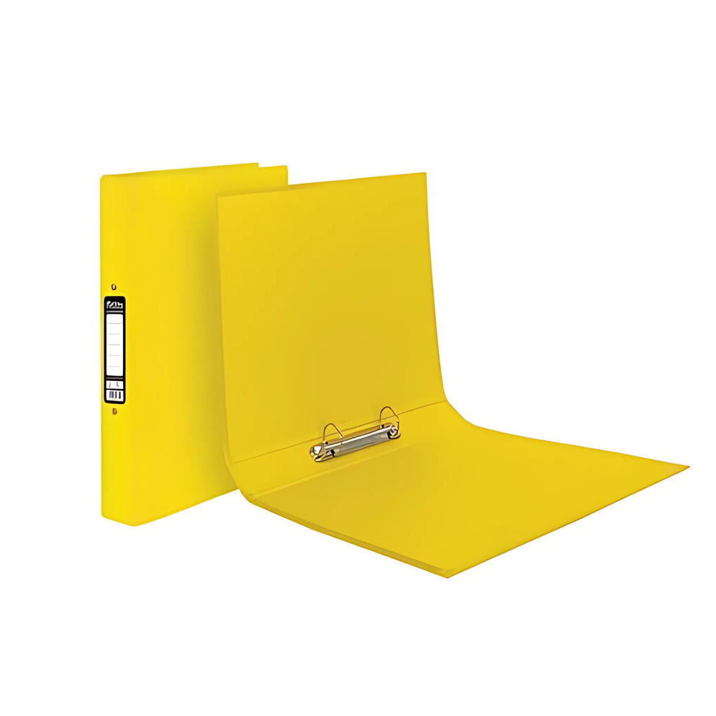 A4 Yellow 2 O-Ring Binder Folder – 25mm Capacity