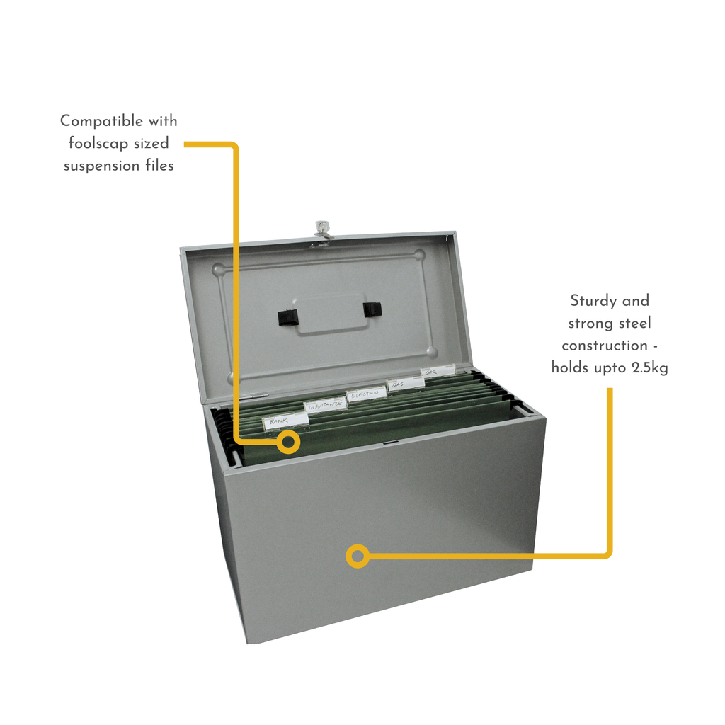 A4+ (Foolscap) Steel Home File Box