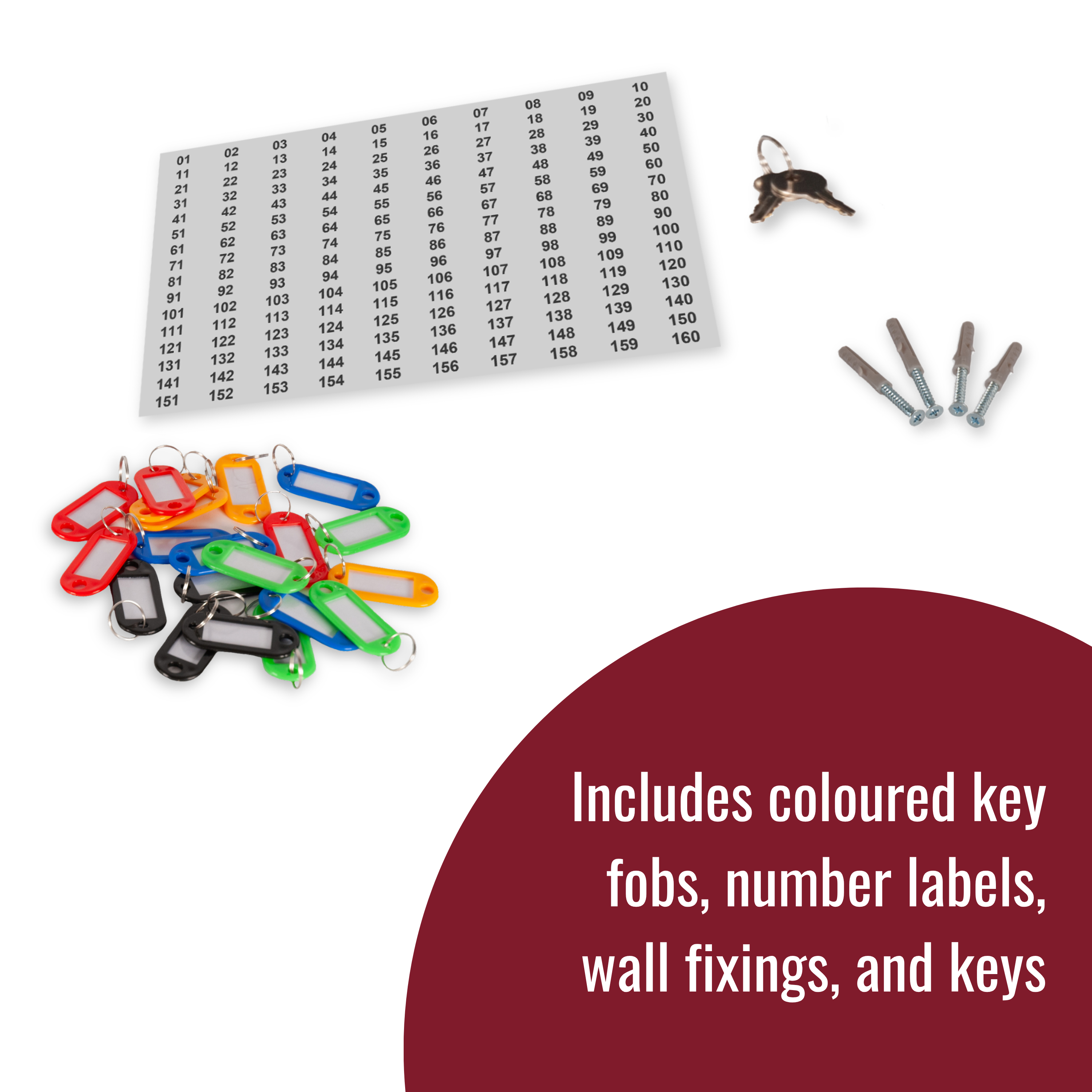 160 Key Capacity Lockable & Wall Mountable Key Cabinet