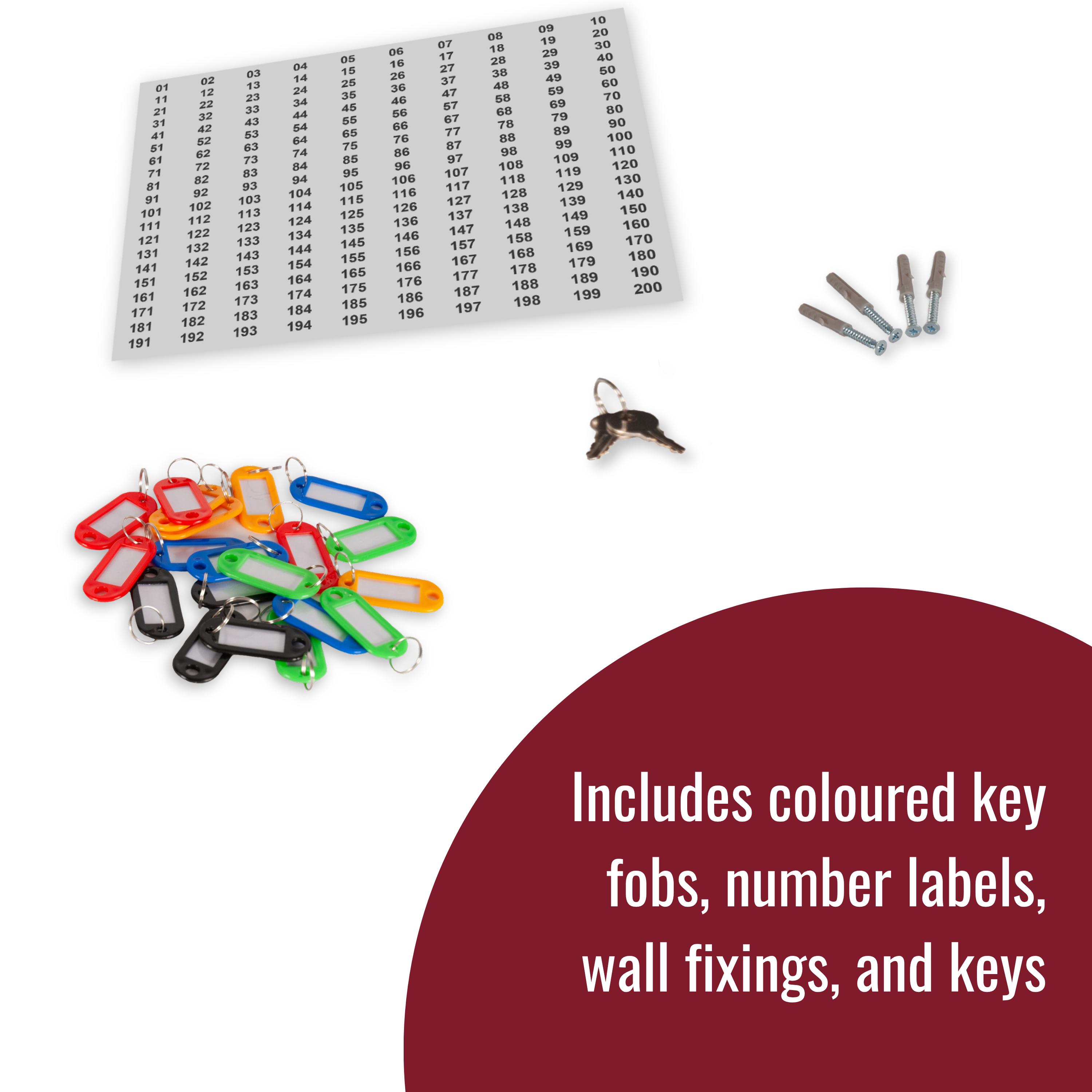 200 Key Capacity Lockable & Wall Mountable Key Cabinet