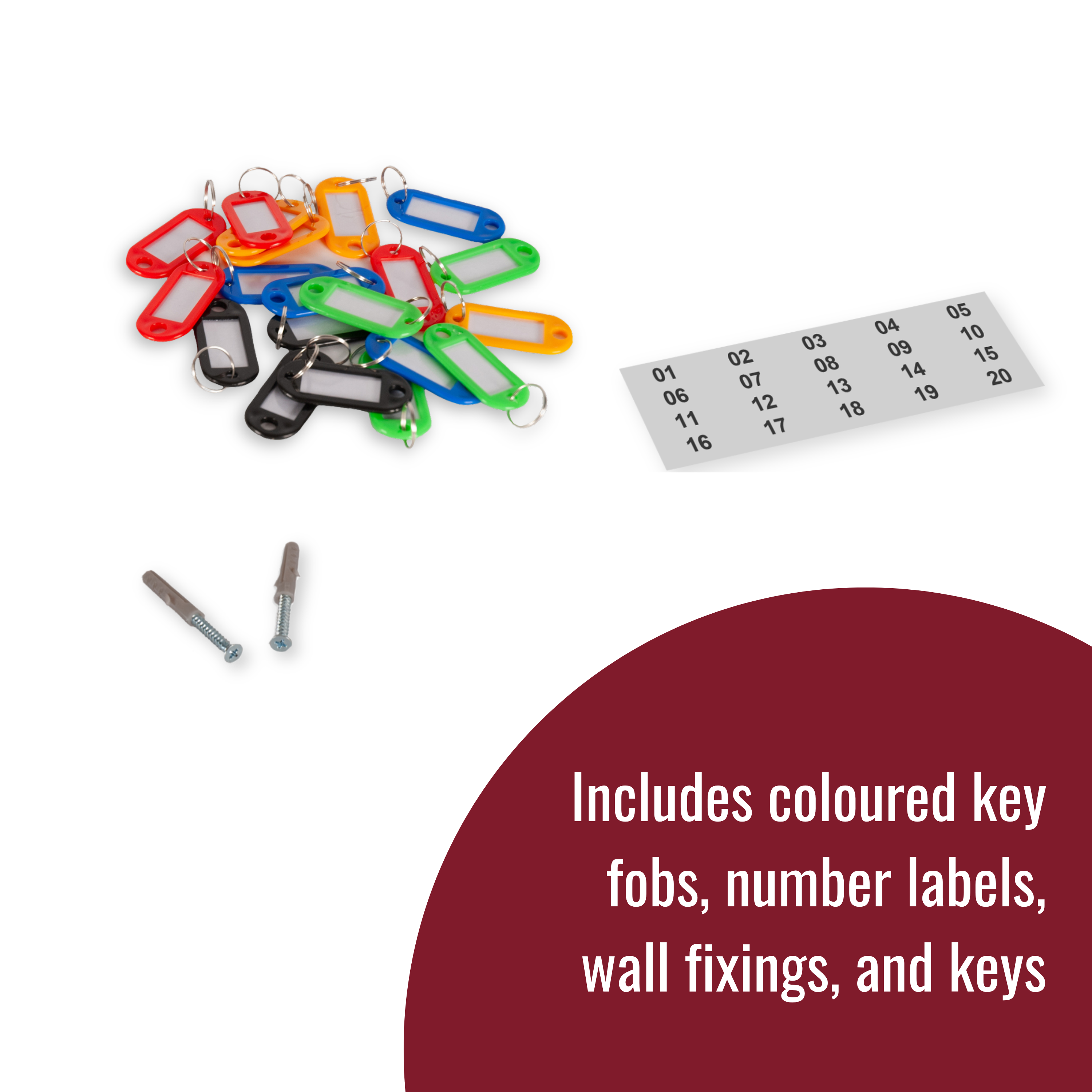 20-Key Capacity Combination Lock Key Cabinet