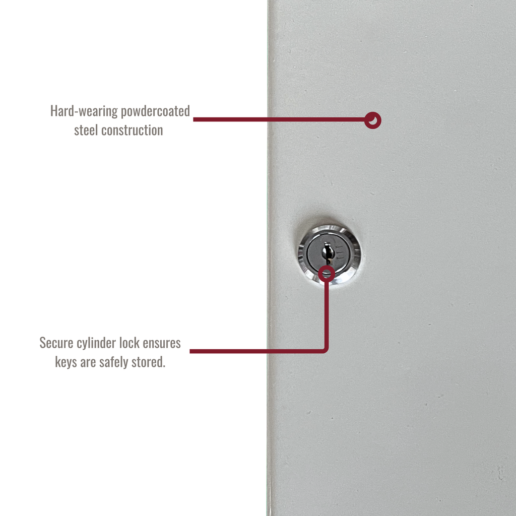 20 Key Capacity Lockable & Wall Mountable Key Cabinet