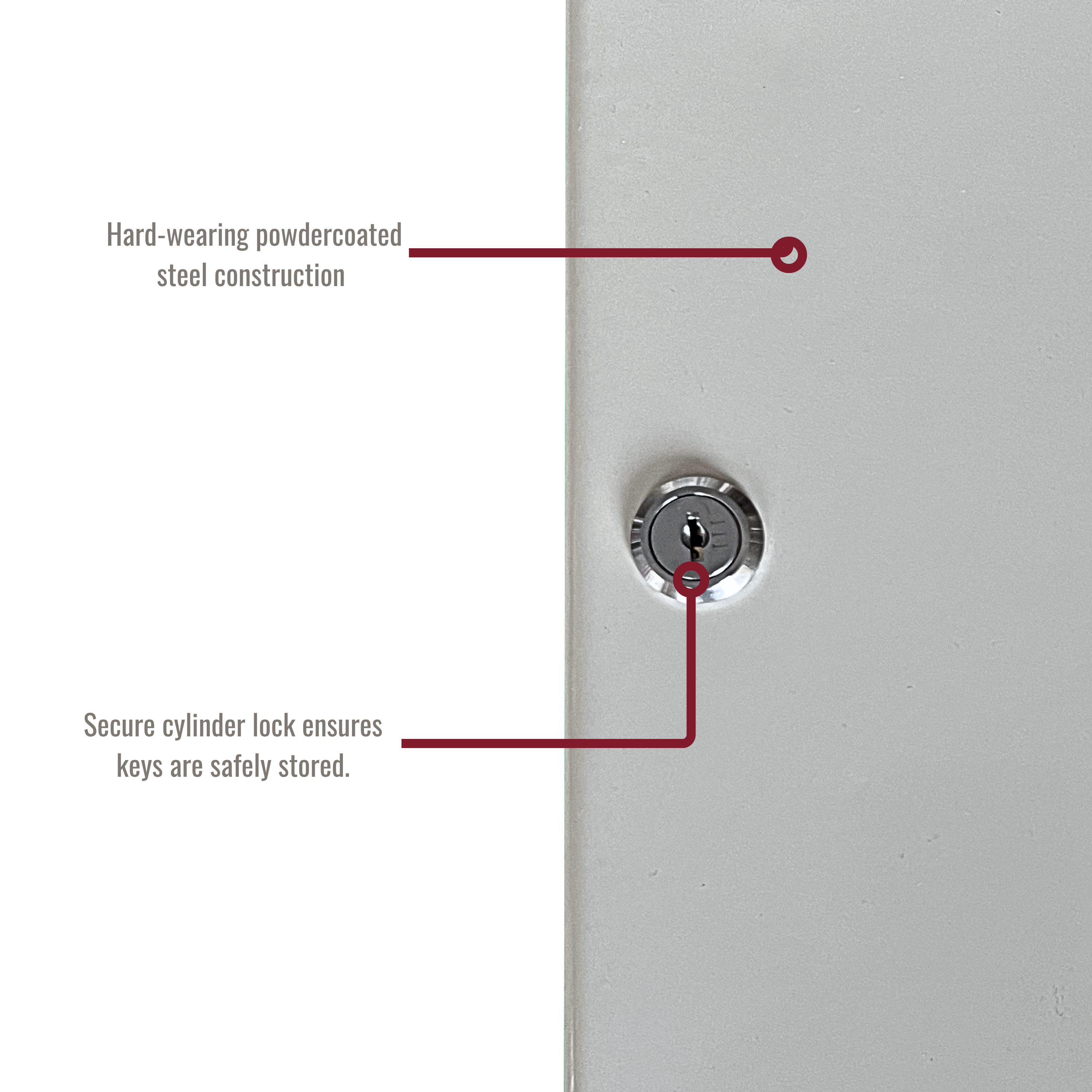 20 Key Capacity Lockable & Wall Mountable Key Cabinet