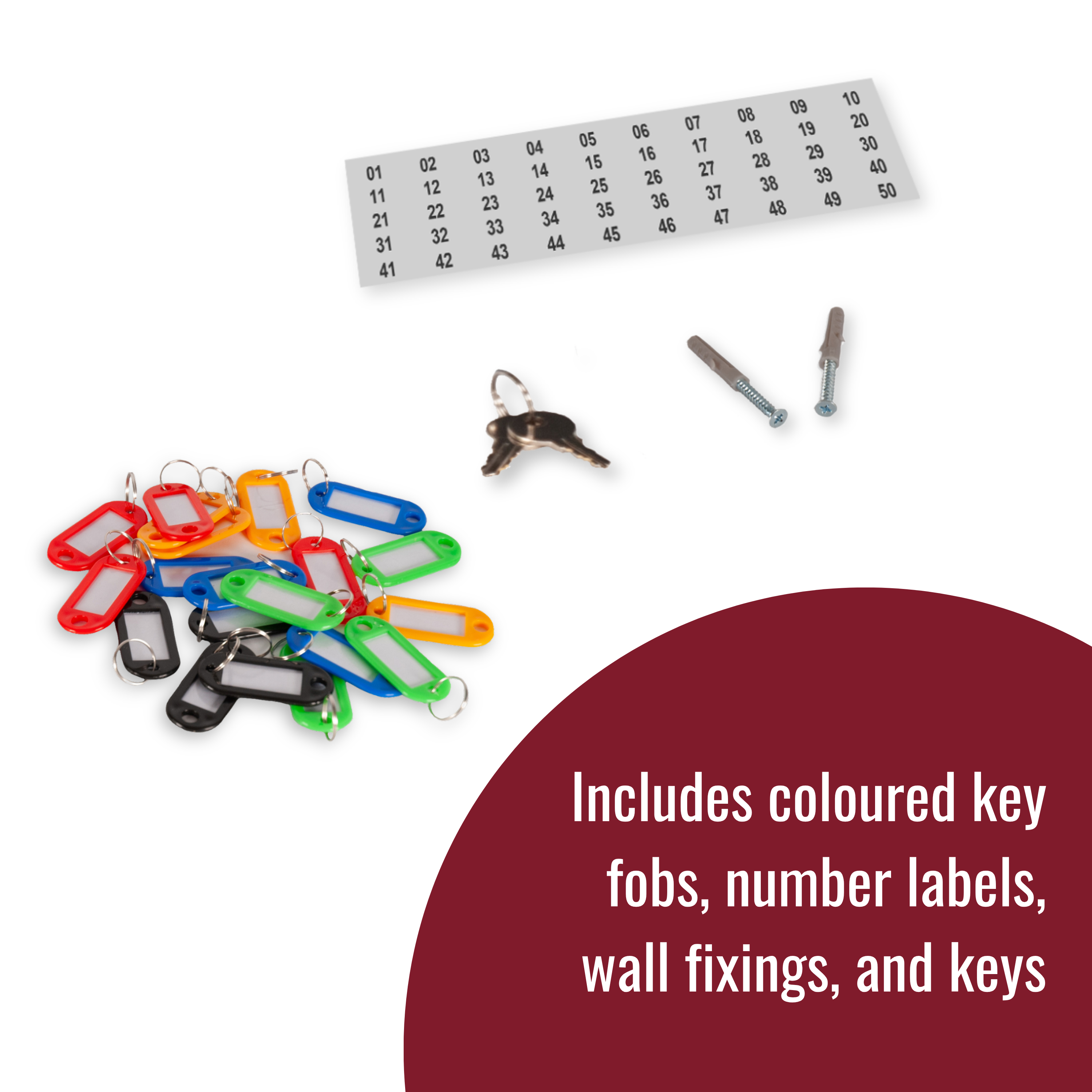 48 Key Capacity Lockable & Wall Mountable Key Cabinet