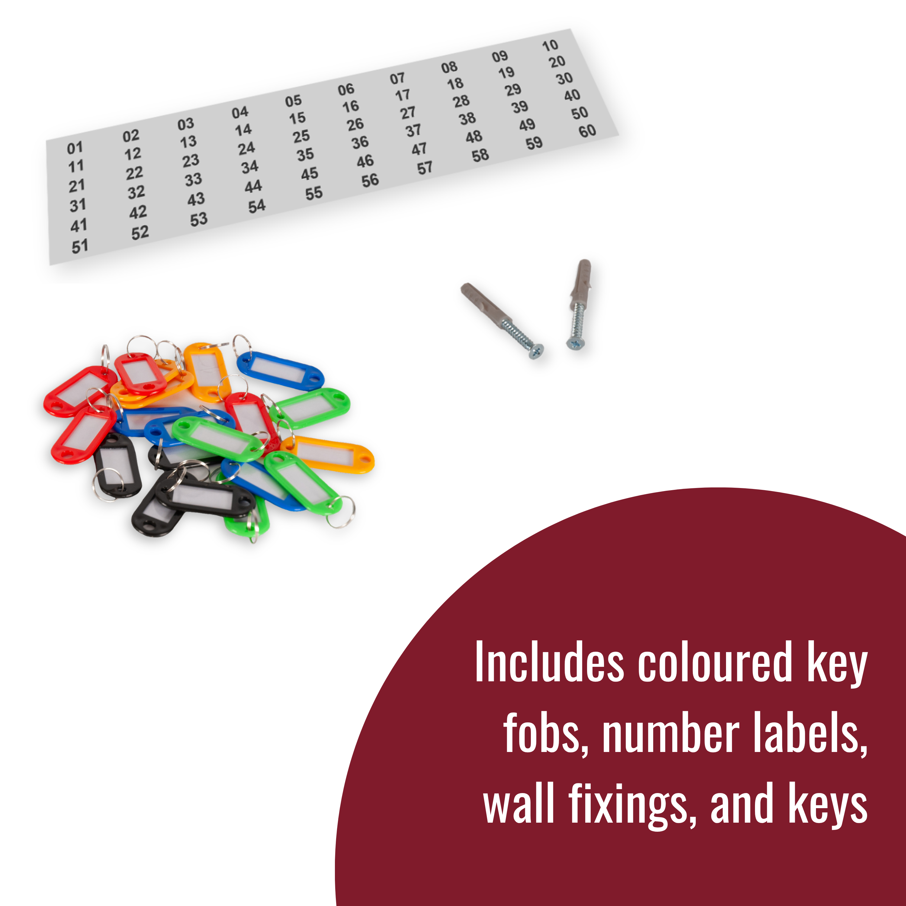 Secure 60-Key Capacity Combination Lock Key Cabinet