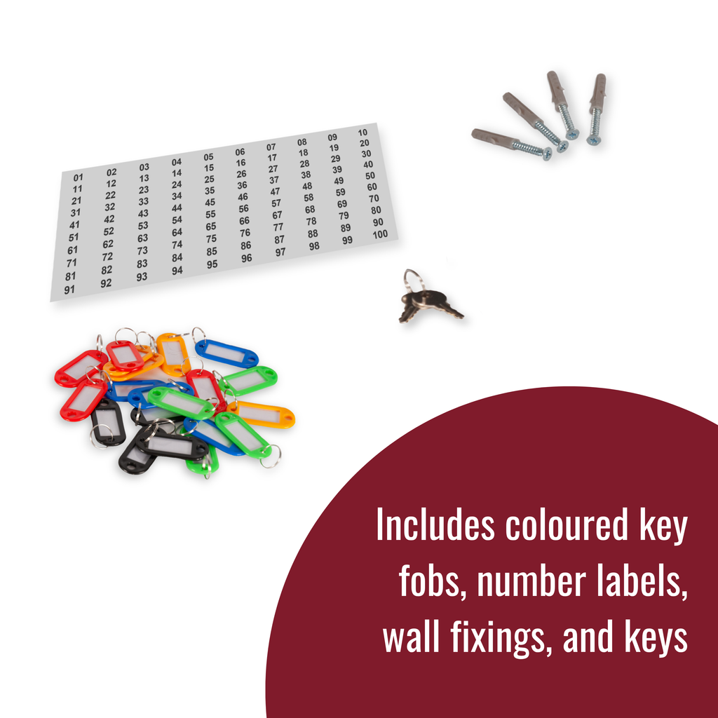 93 Key Capacity Lockable & Wall Mountable Key Cabinet