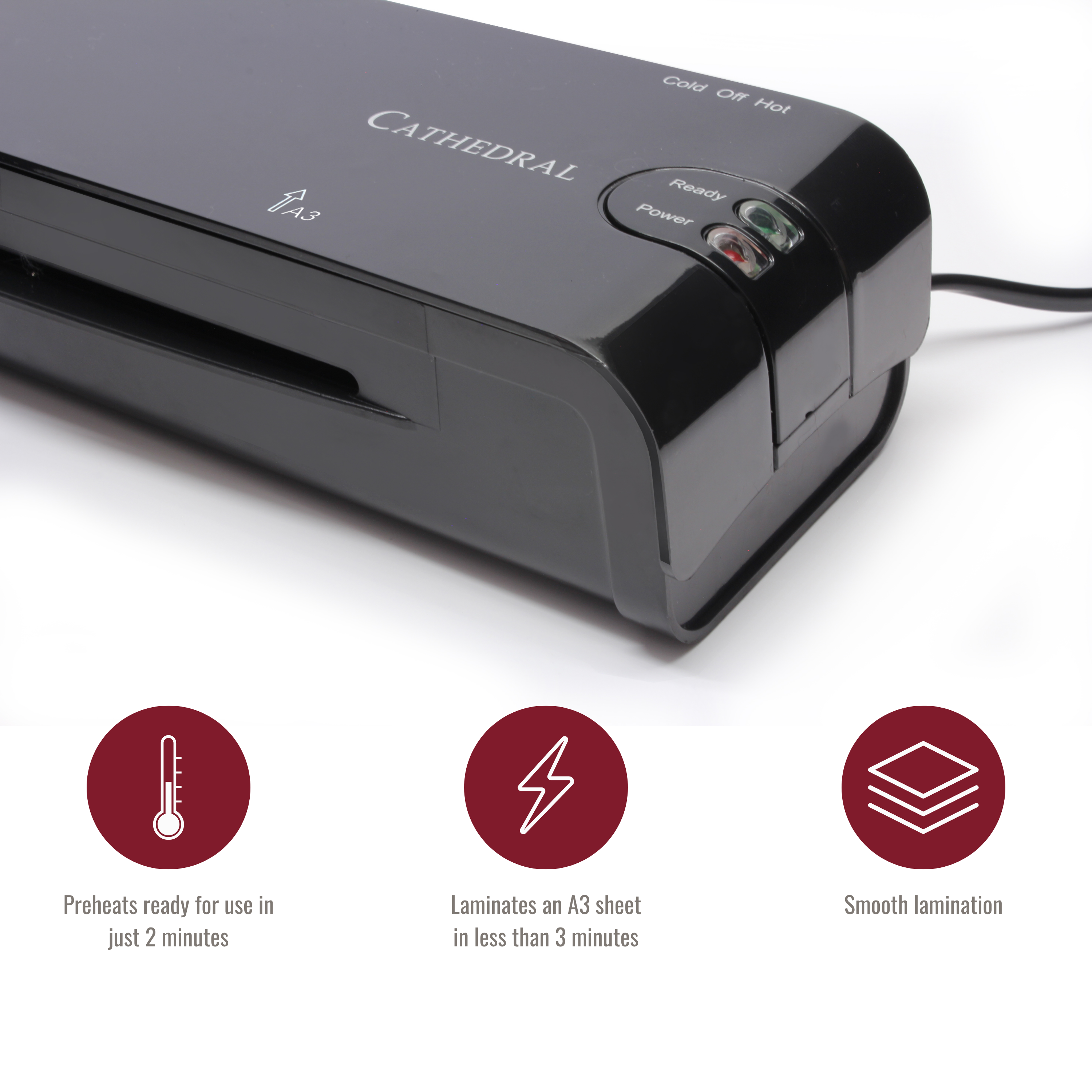 A3 Laminator - With Fast Warm Up & Jam Release