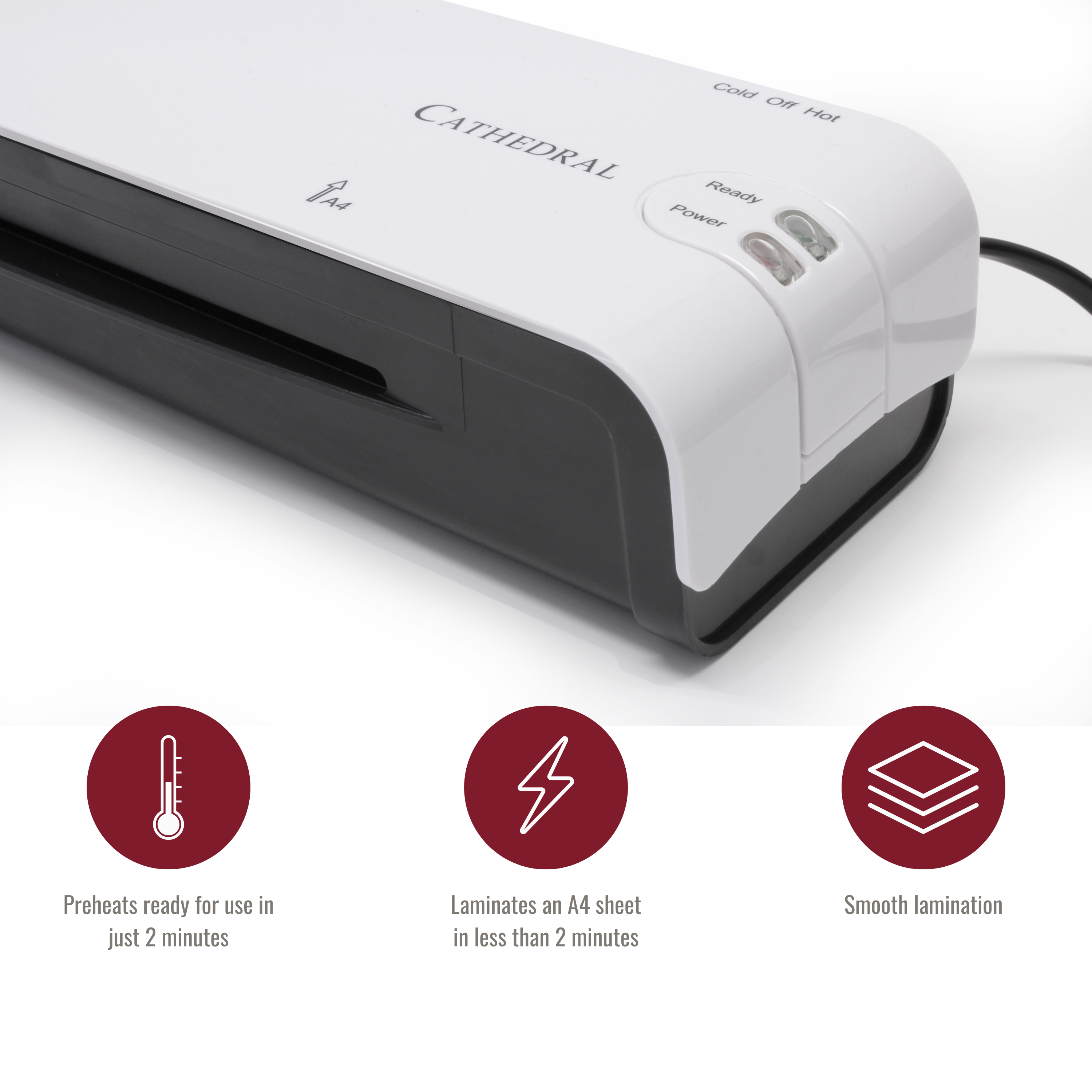 A4 Laminator - With Fast Warm Up & Jam Release
