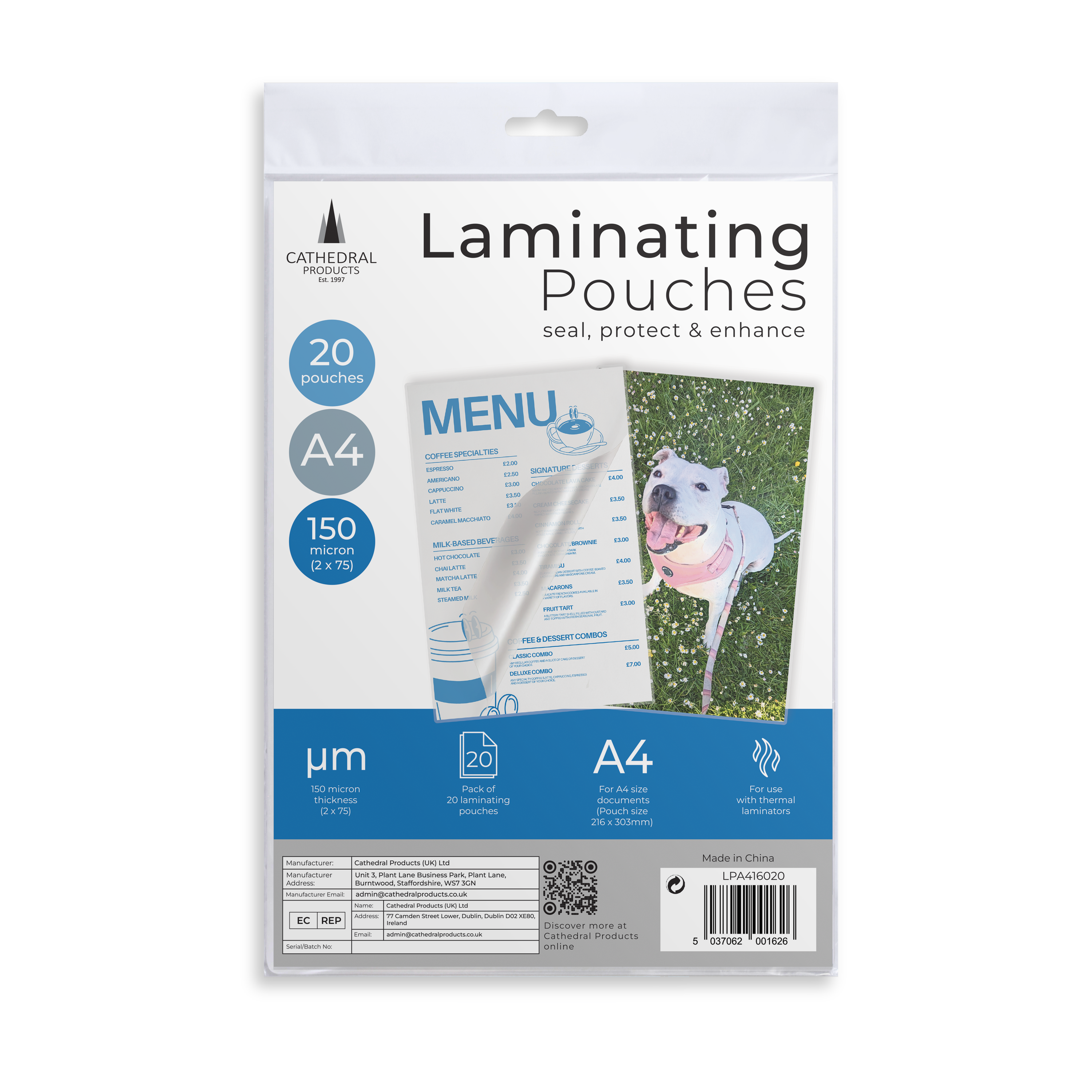 A4 Gloss Laminating Pouches 150 Micron