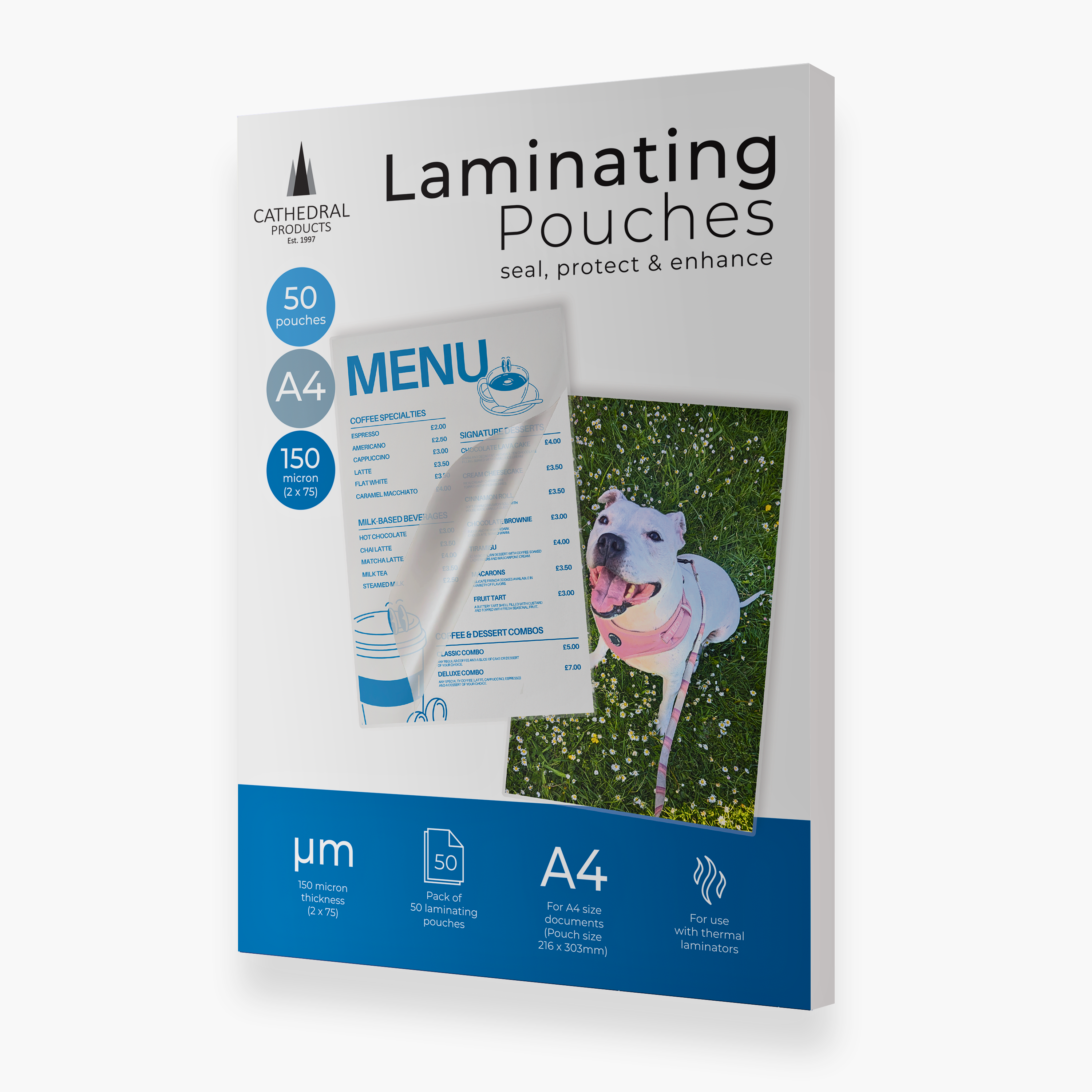 A4 Gloss Laminating Pouches 150 Micron