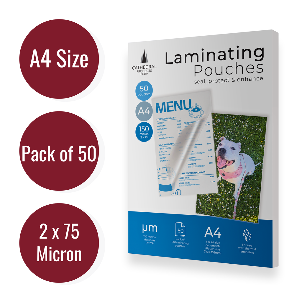 Cathedral Products A4 Laminating Pouches