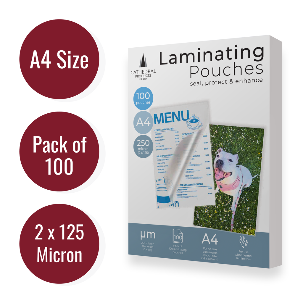 Cathedral Products A4 Laminating Pouches
