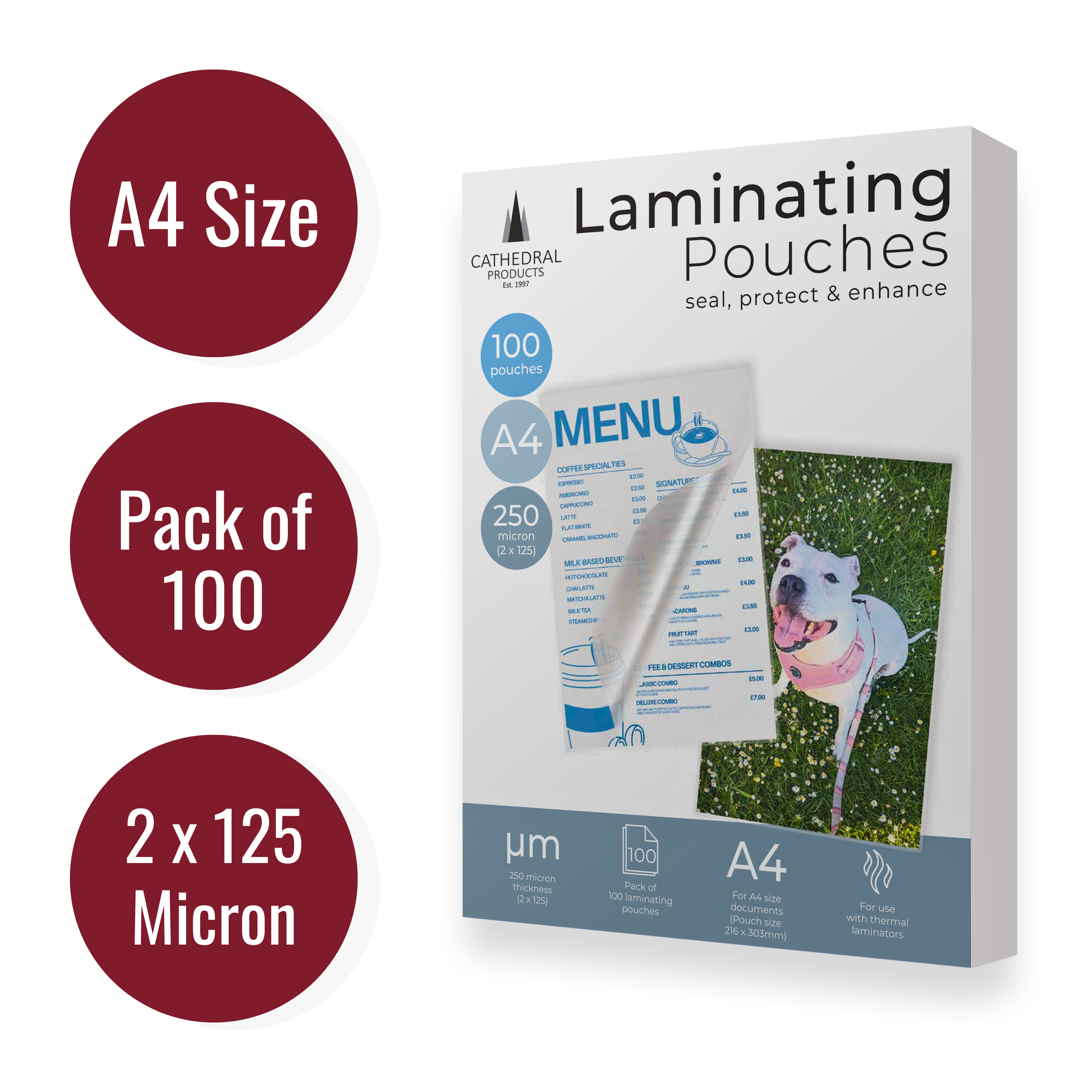 Cathedral Products A4 Laminating Pouches