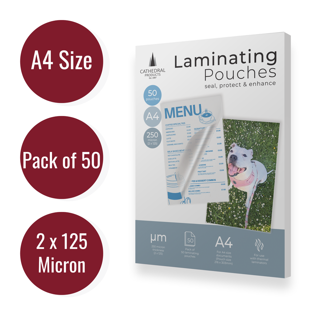 Cathedral Products A4 Laminating Pouches