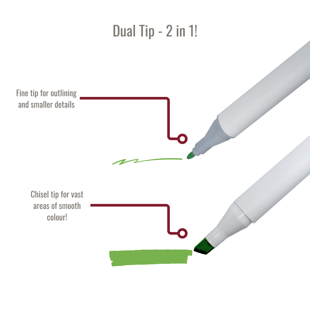 Dual Tip Art Marker Pens Set