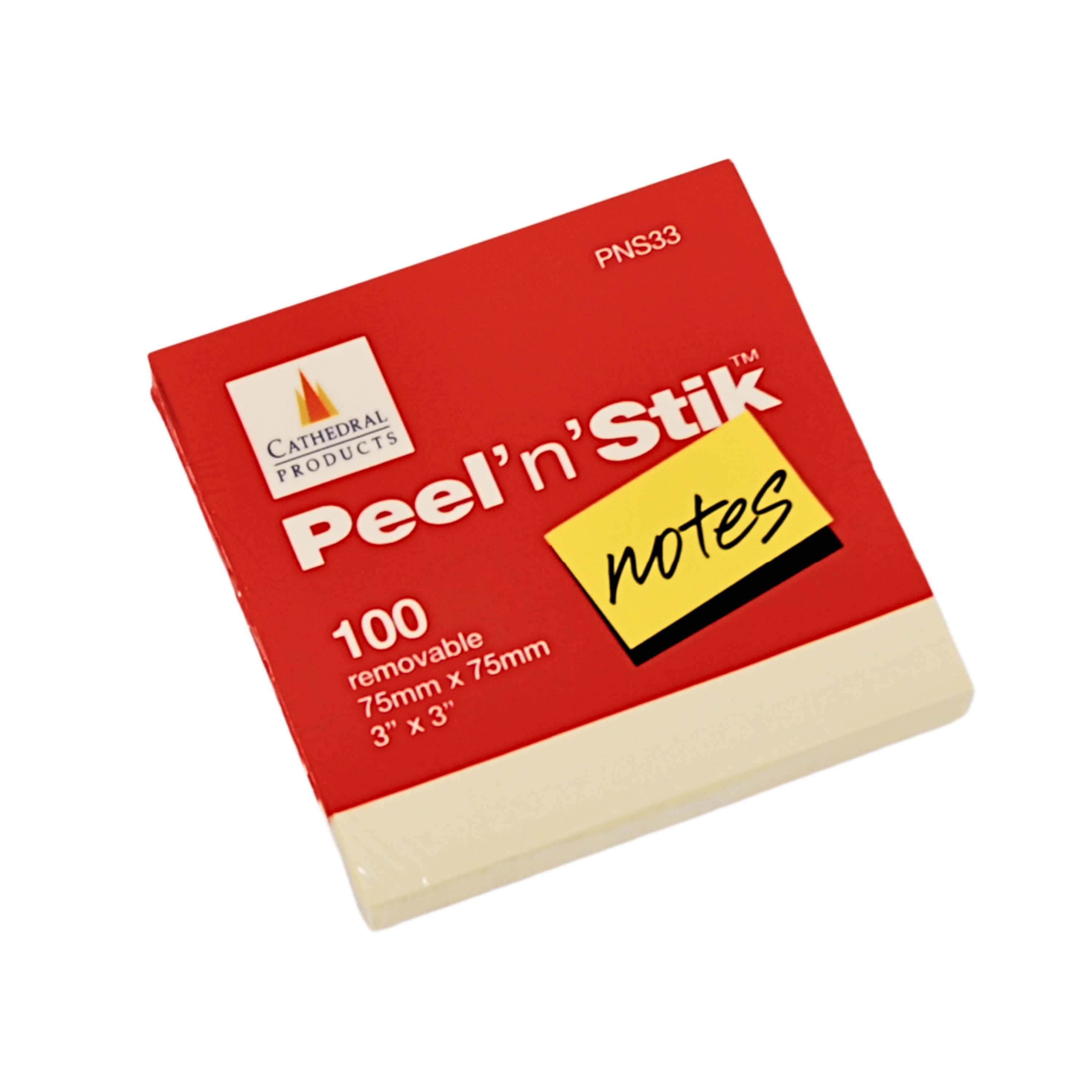 Repositionable Notes Yellow 76mm x 76mm - Packs of 12 or 24