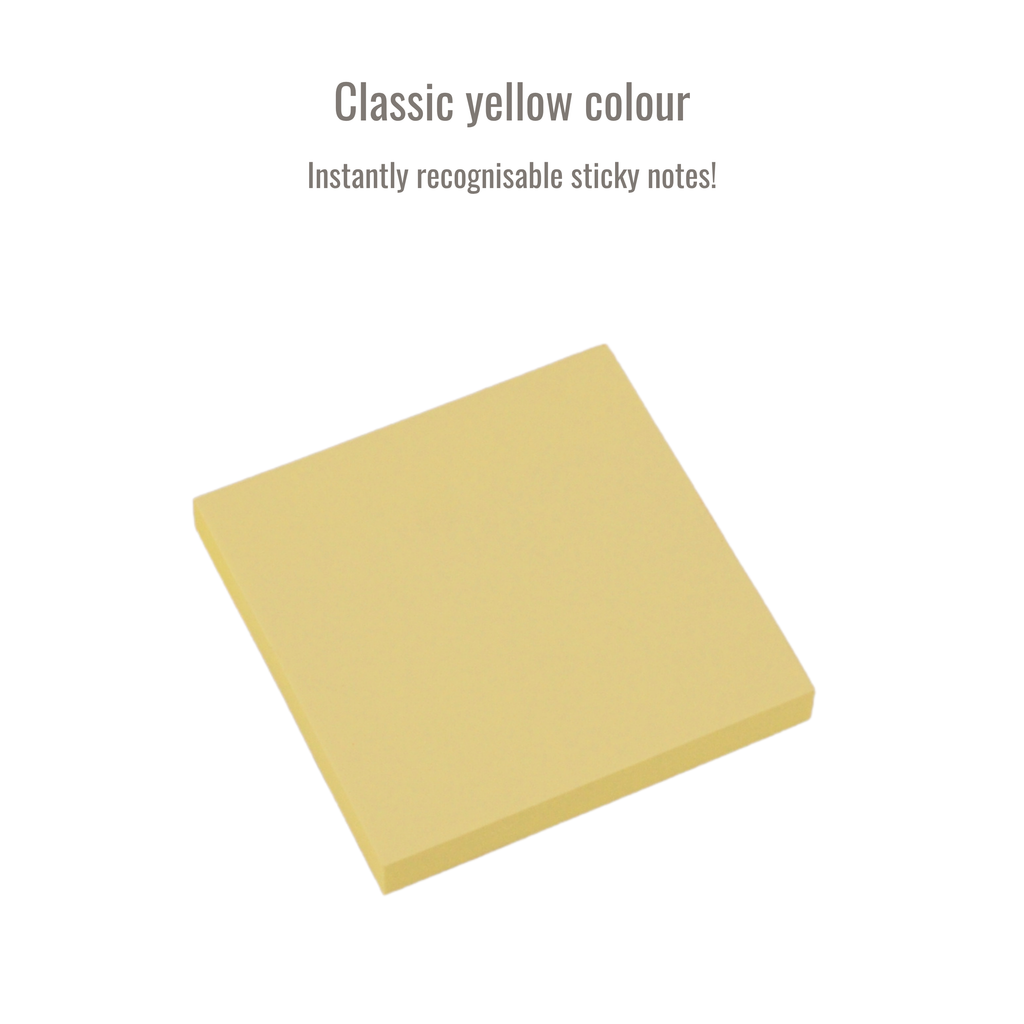 Repositionable Notes Yellow 76mm x 76mm - Packs of 12 or 24