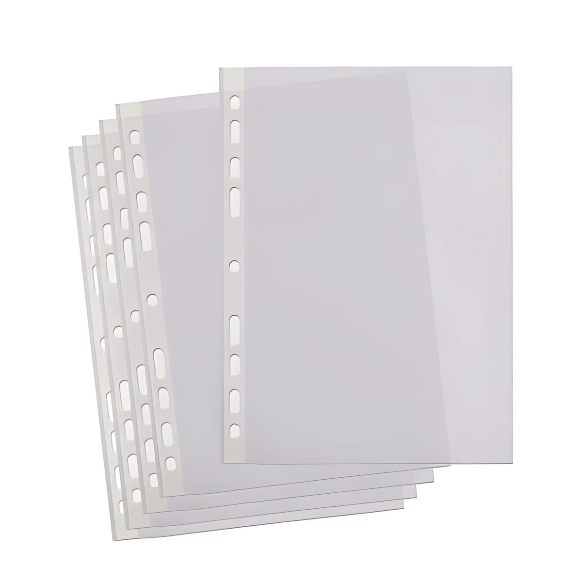 A4 Clear Punched Pockets 38 Micron – Plastic Wallets, Pack of 100