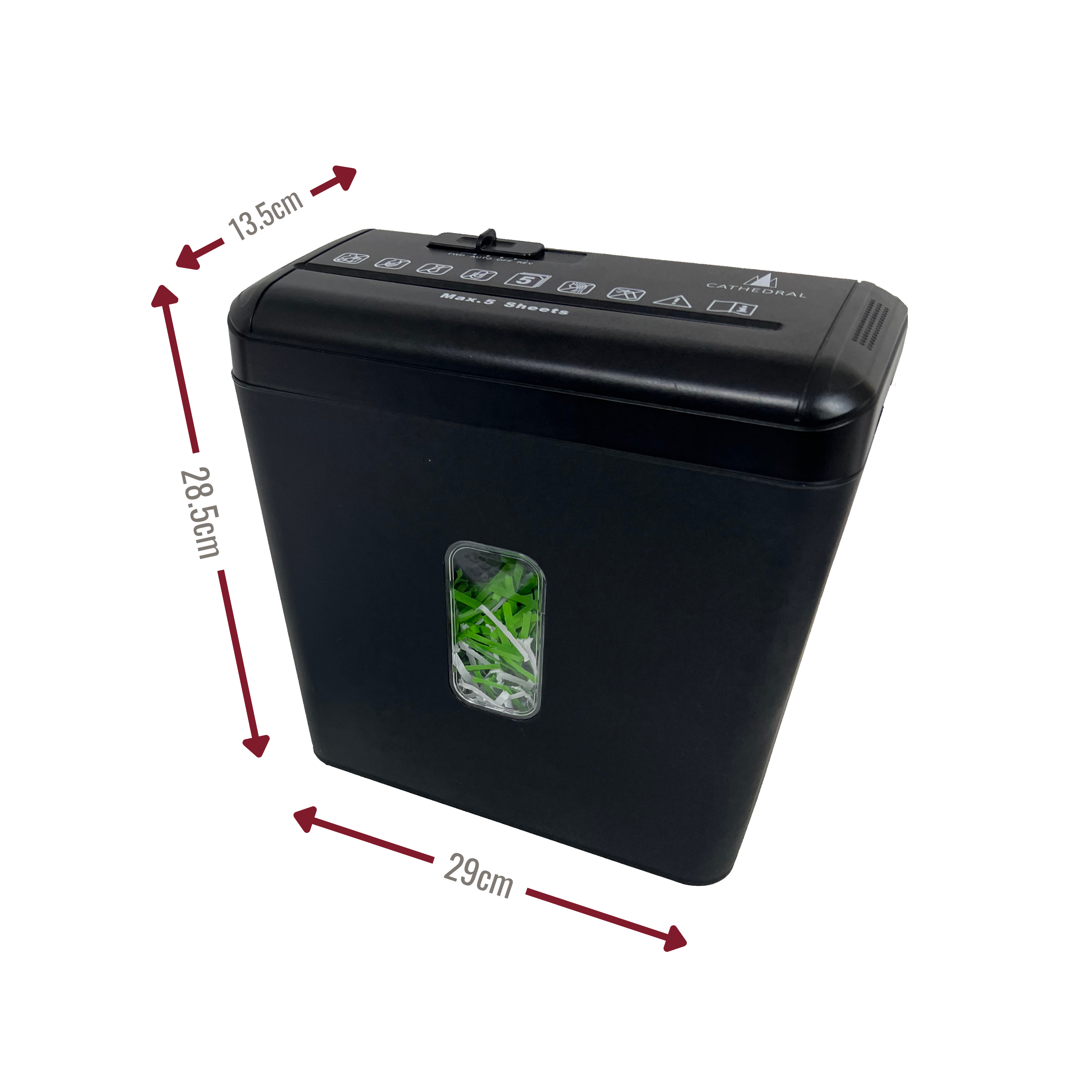 5 Sheet Cross Cut Shredder with 8.5 Litre Bin