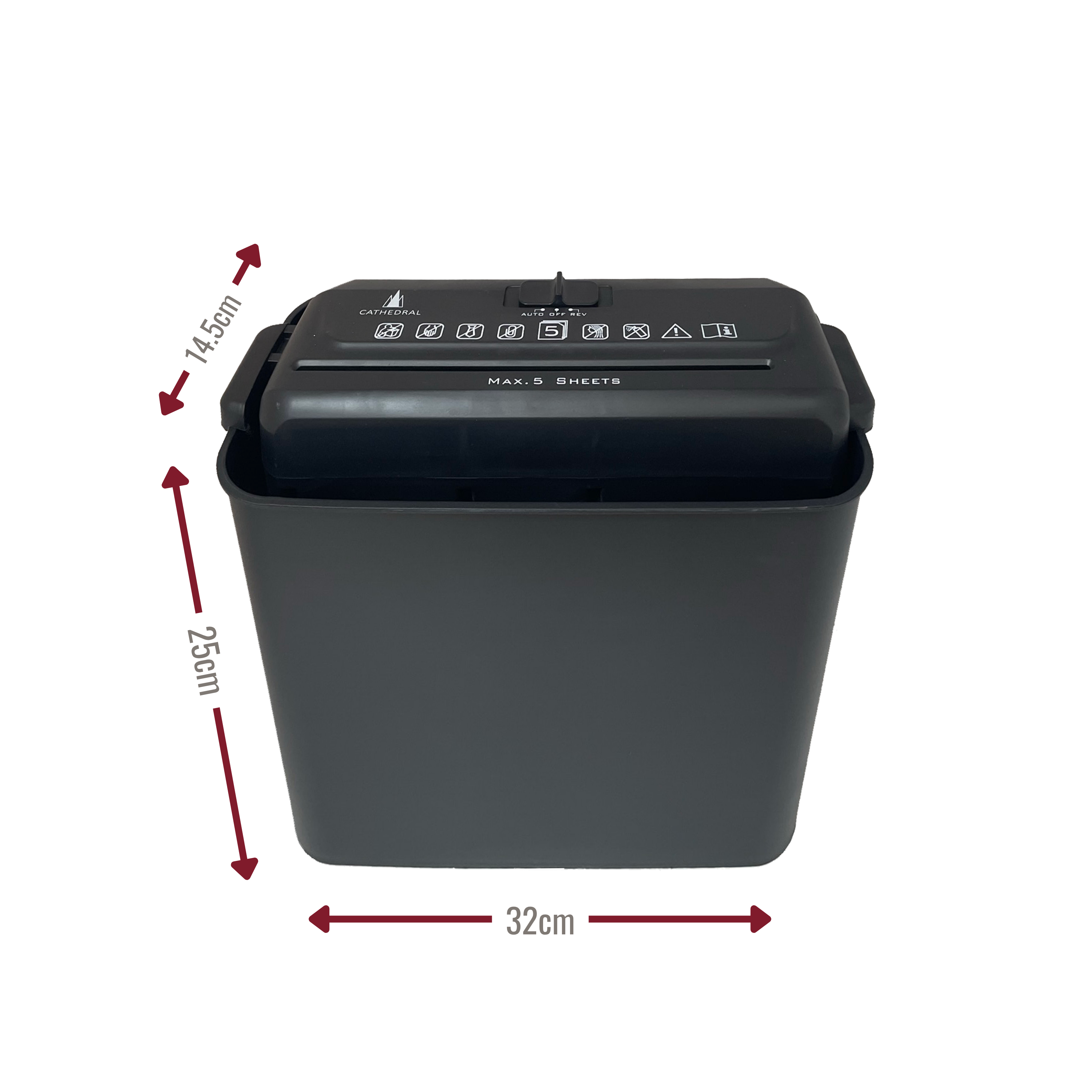 5 Sheet Strip Cut Shredder with 8.5 Litre Bin