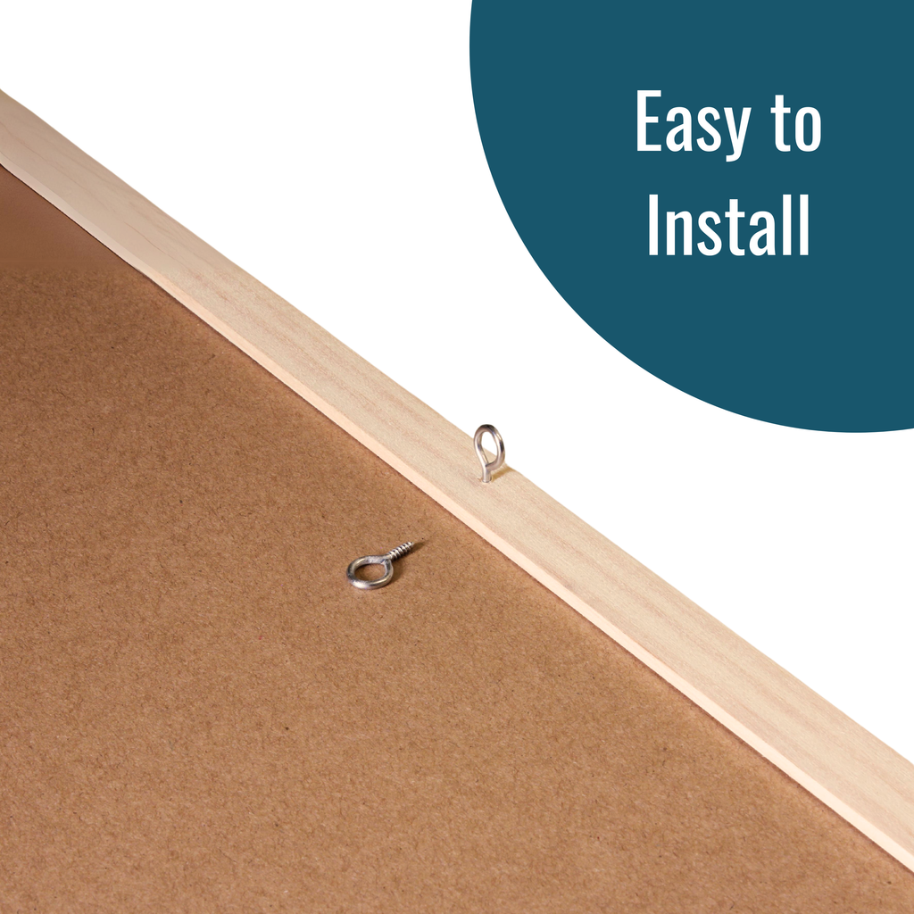 60cm x 80cm Cork Notice Board with Wooden Frame